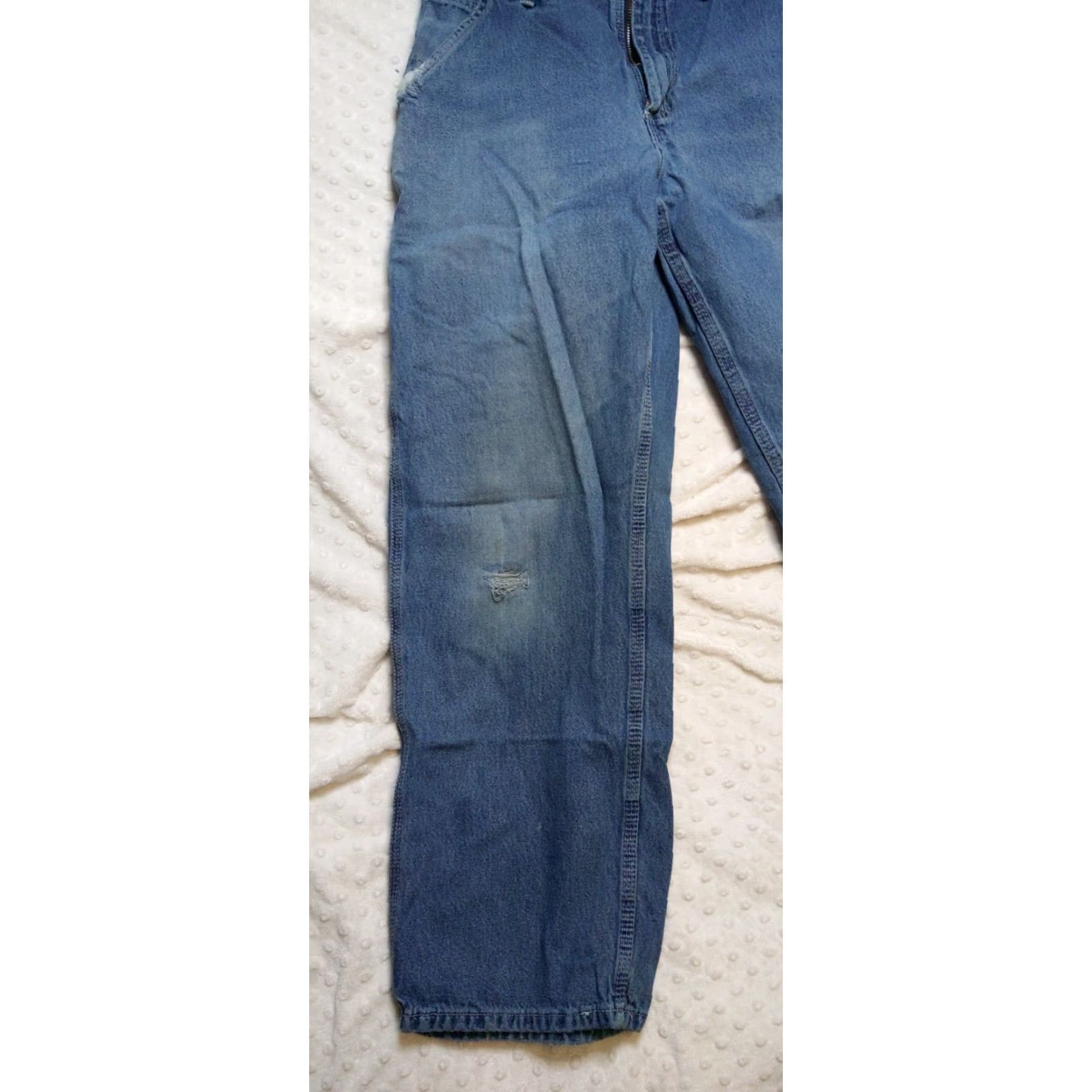 Carhartt Carhartt Jeans Mens 30x30 Blue Relaxed Fit Distressed Denim 5-Pocket Straight Waist 30 Inseam Size US 30 / EU 46 - 3 Thumbnail
