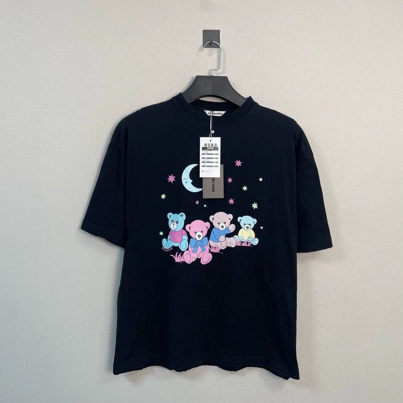 Balenciaga Balenciaga Distressed Teddy Bear Print Short Sleeve Size US S / EU 44-46 / 1 - 1 Thumbnail
