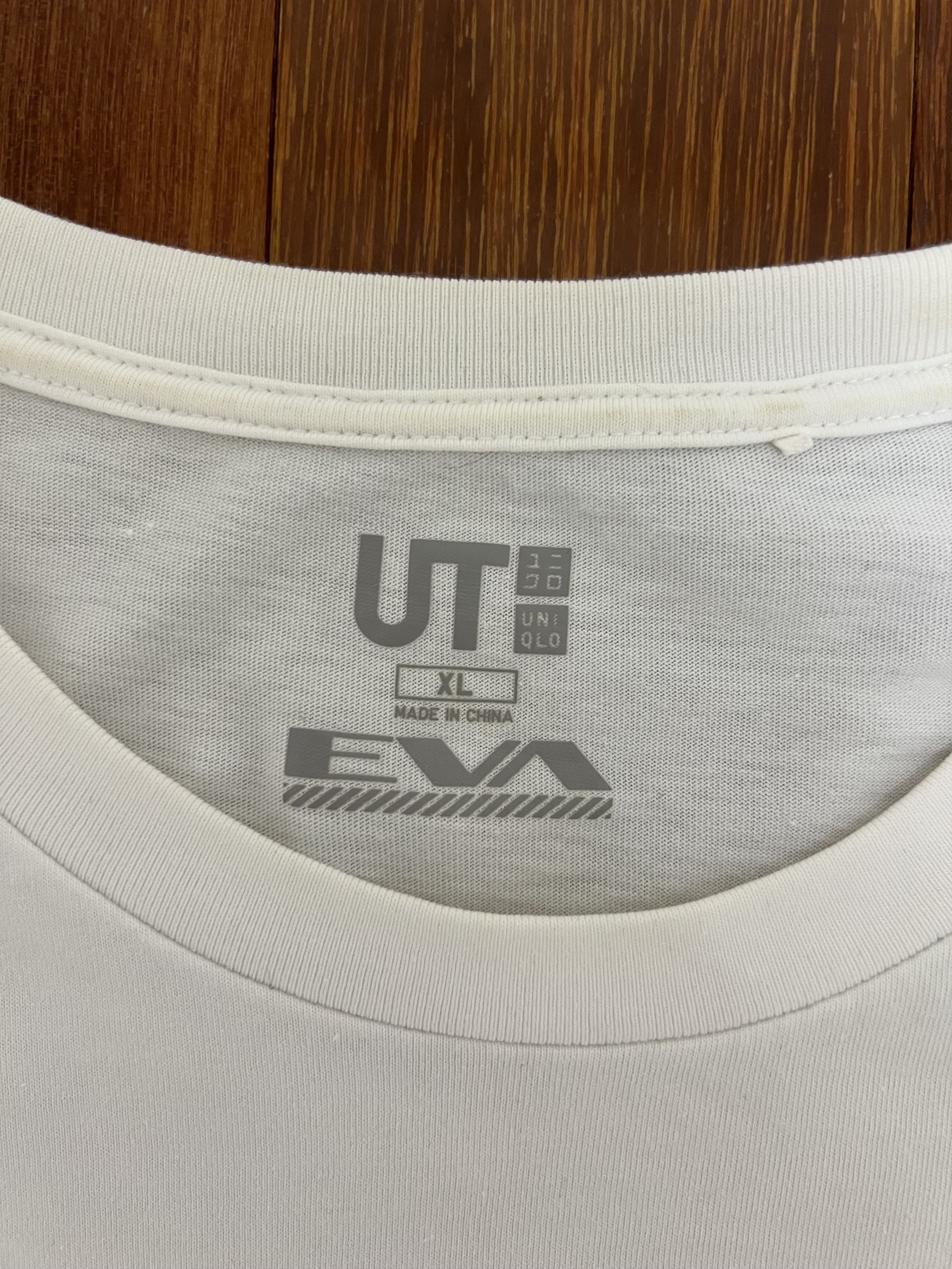 Uniqlo 💚 Neon Genesis Evangelion x Uniqlo White Mecha Tee Size US XL / EU 56 / 4 - 4 Thumbnail