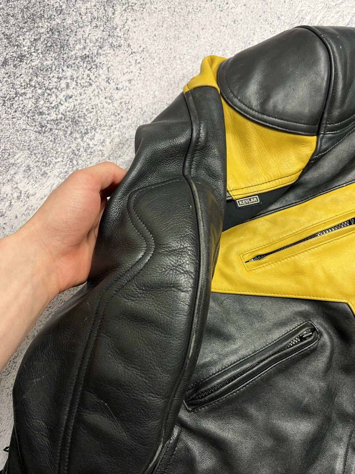 Genuine Leather Richa Black Moto Leather Jacket Vintage Racing Bike Size US S / EU 44-46 / 1 - 14 Thumbnail