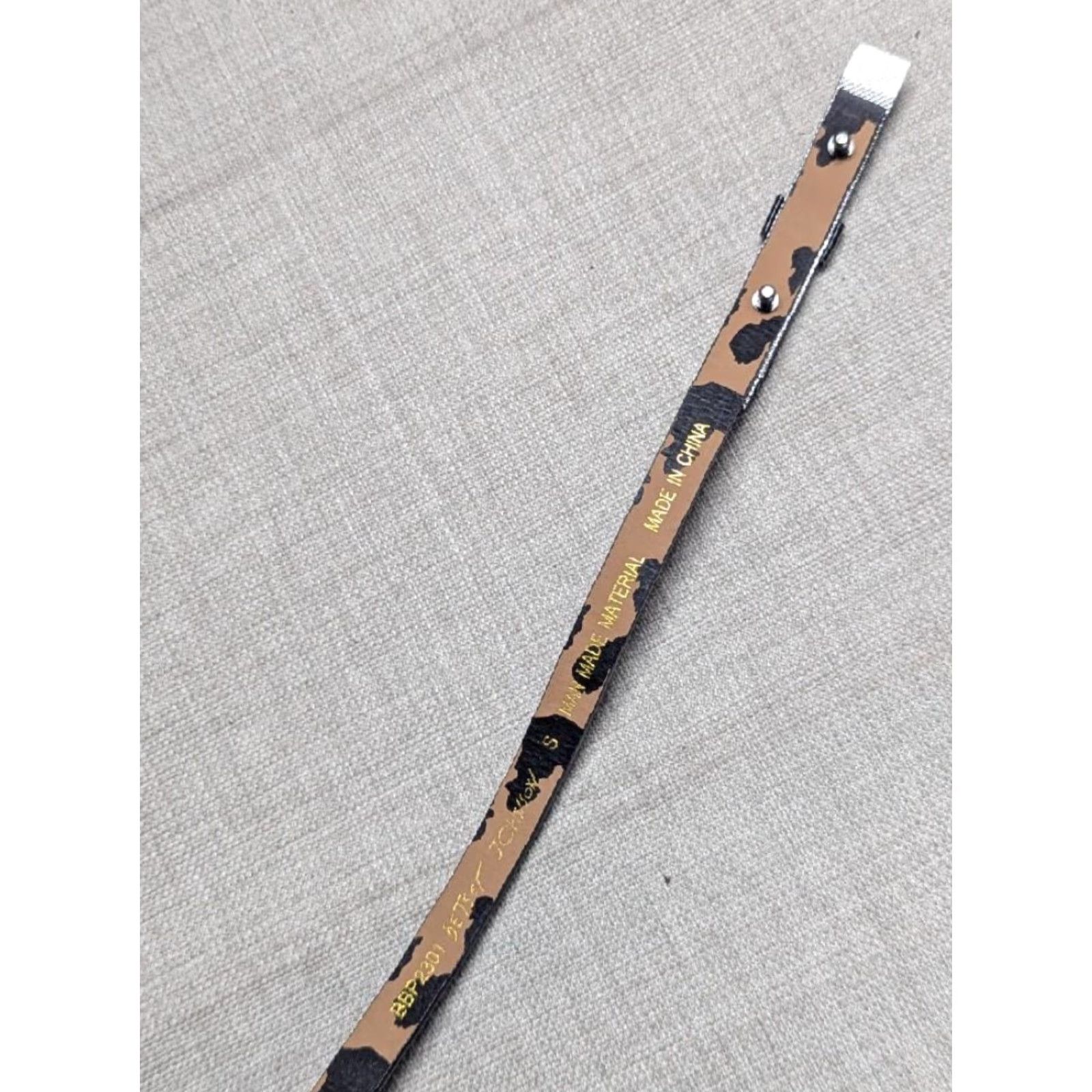 Betsey Johnson Betsey Johnson belt Black 5/8" wide Rib bon buckle skinny 28 S Belt Women Mens Girls Size ONE SIZE - 6 Thumbnail