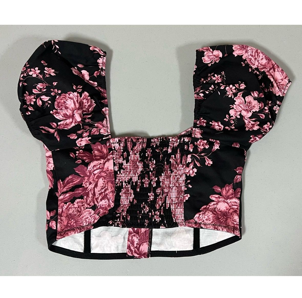 Tillys West of Melrose Black Floral Corset Top Shirt Blouse XS 🌸✨ Size XS / US 0-2 / IT 36-38 - 4 Thumbnail