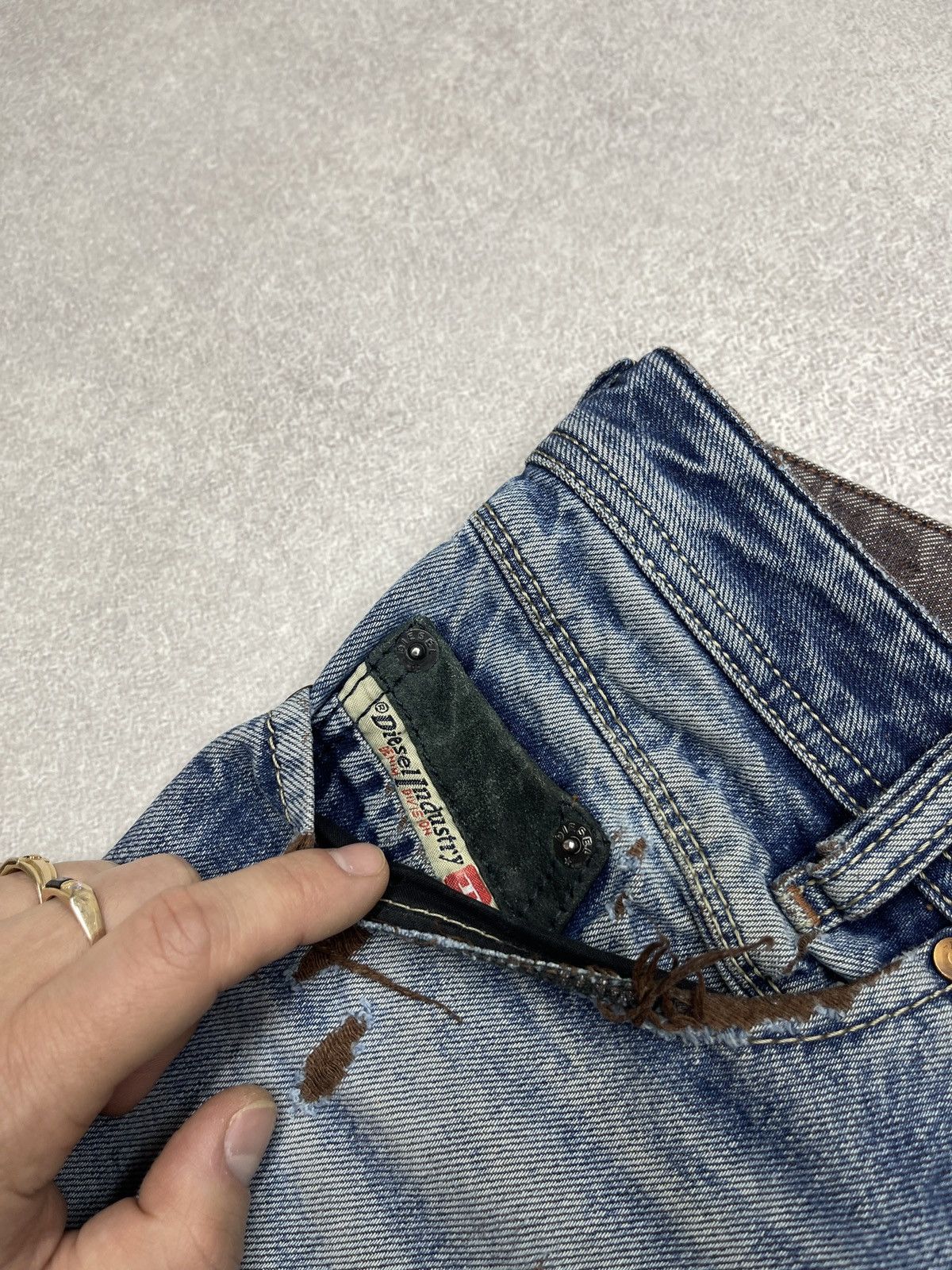Diesel Diesel IAKOP Ripped Denim Jeans Blue Made in Italy Size US 30 / EU 46 - 10 Thumbnail