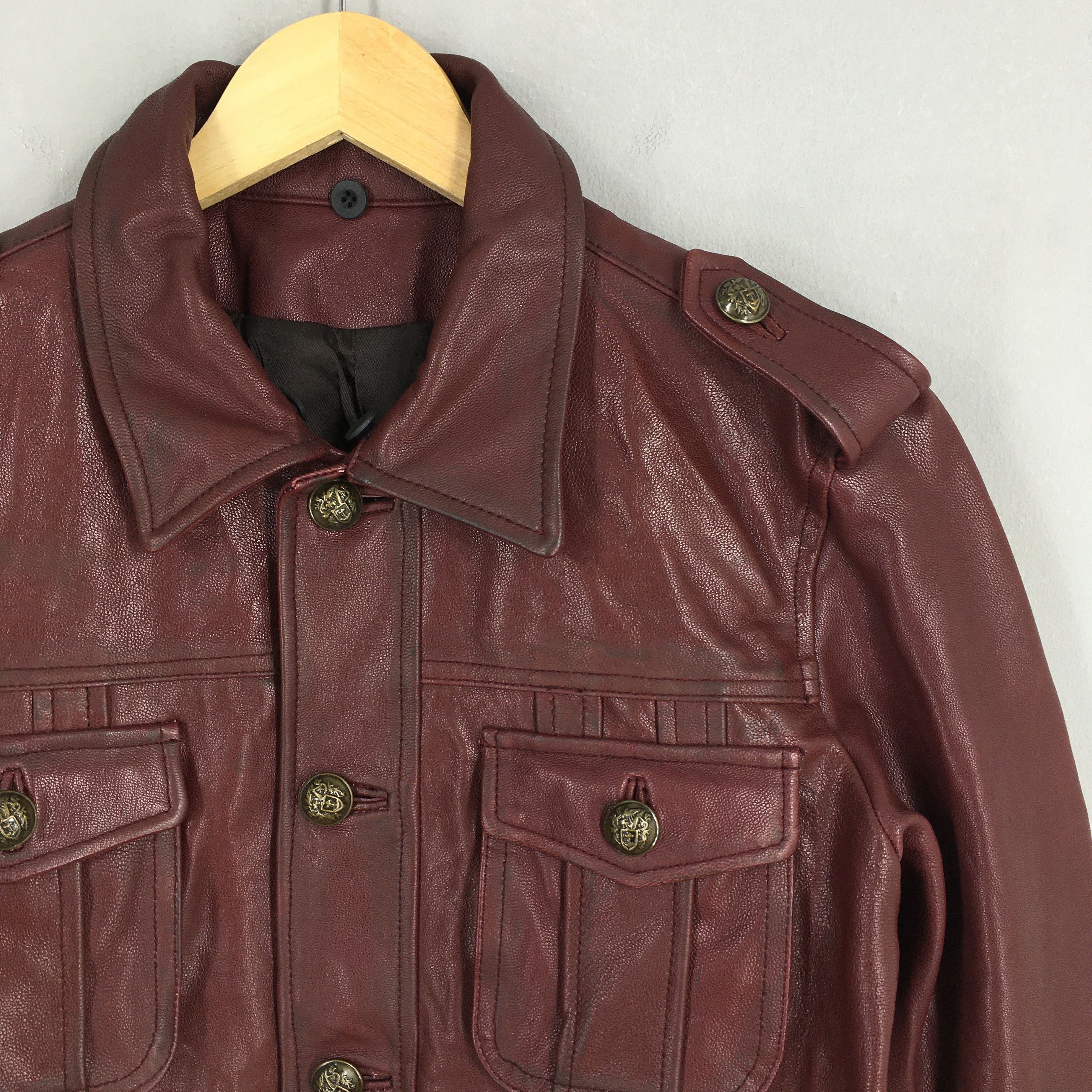 If Six Was Nine × Le Grande Bleu (L.G.B.) × Yoshiyuki Konishi Edge Rupert Japan Leather Kinky Women Jacket Medium Size M / US 6-8 / IT 42-44 - 2 Thumbnail