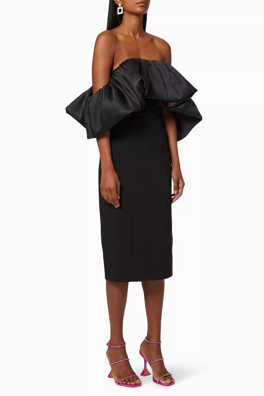 Givenchy o1y0925 Midi Dress in Black Size S / US 4 / IT 40 - 1 Thumbnail