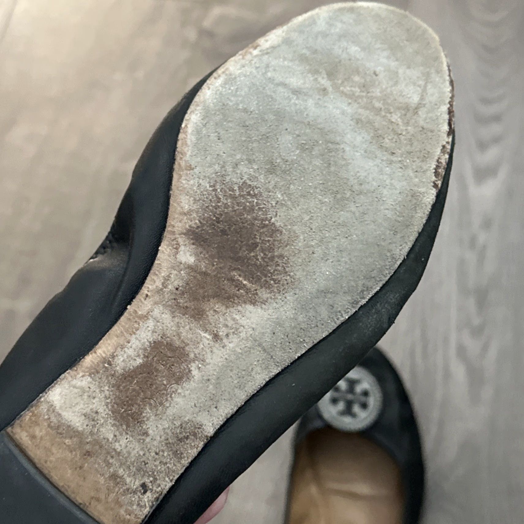 Tory Burch Tory Burch Liana Ballet Flats Womens Size 9.5 Blue Leather Round Toe Logo Rhinestone Slip-On Size US 10 / IT 40 - 3 Thumbnail