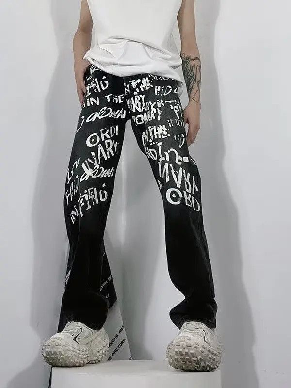 Japanese Brand Retro loose wide leg casual jeans Size US 32 / EU 48 - 2 Thumbnail