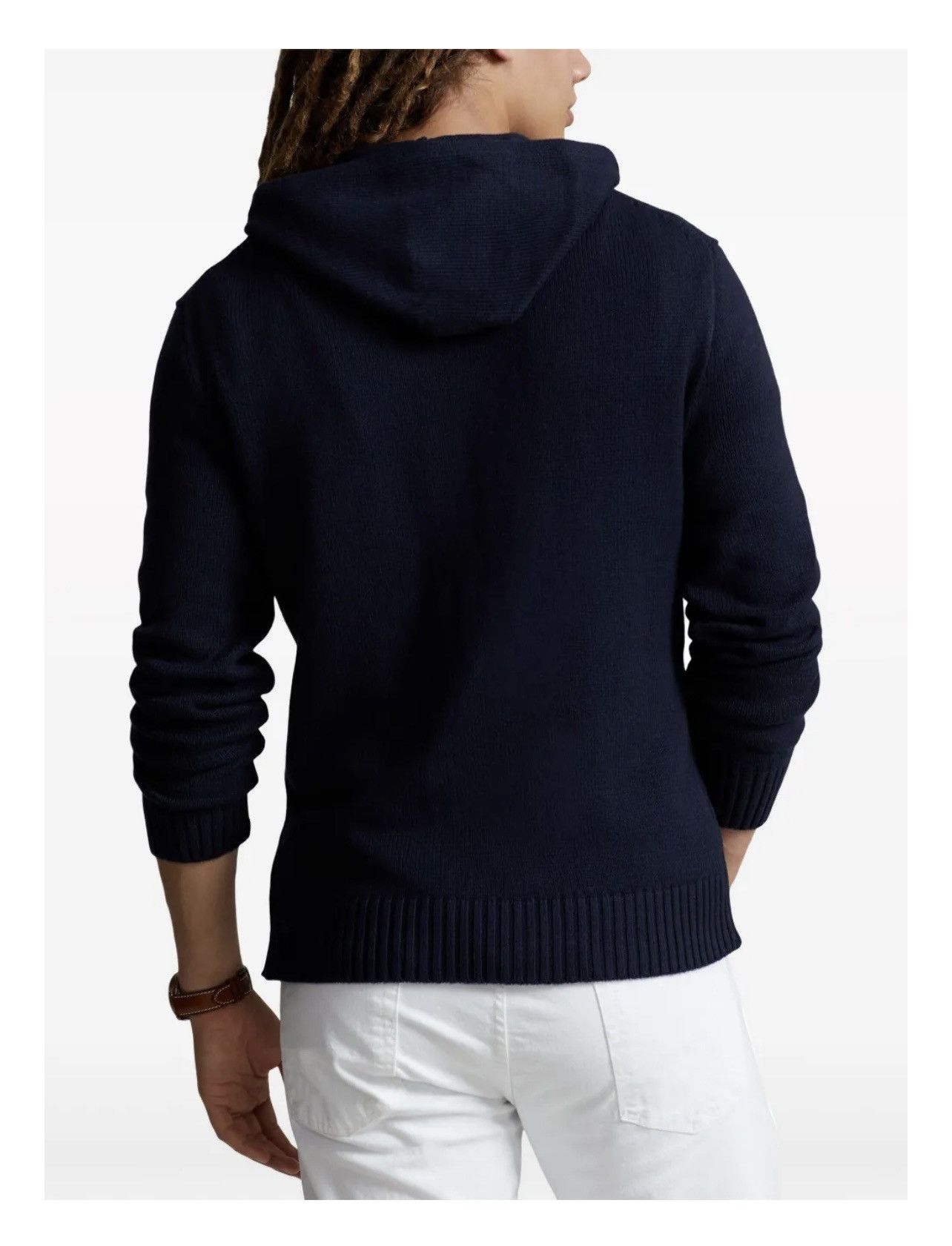 Polo Ralph Lauren Polo Ralph Lauren Polo Bear intarsia-knit hoodie medium navy Size US M / EU 48-50 / 2 - 4 Thumbnail