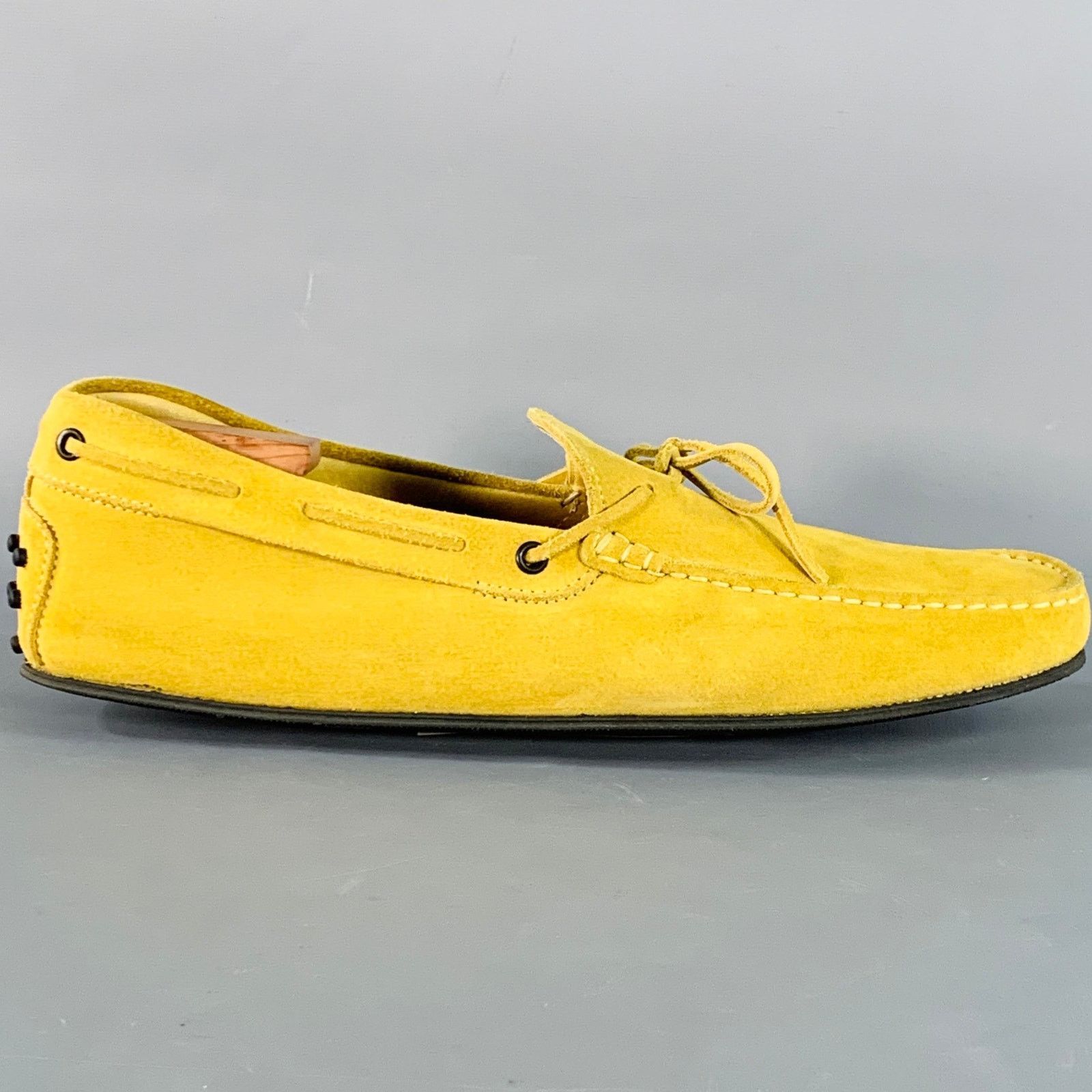 Tod's TOD'S Size 12.5 Yellow Suede Rubber Sole Drivers Loafers Size US 12.5 / EU 45-46 - 2 Thumbnail