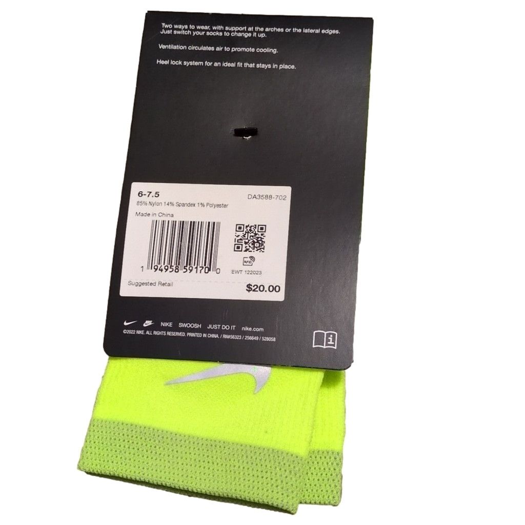 Nike Nike Spark Dri Fit Lightweight Running Socks Unisex Size ONE SIZE - 3 Thumbnail