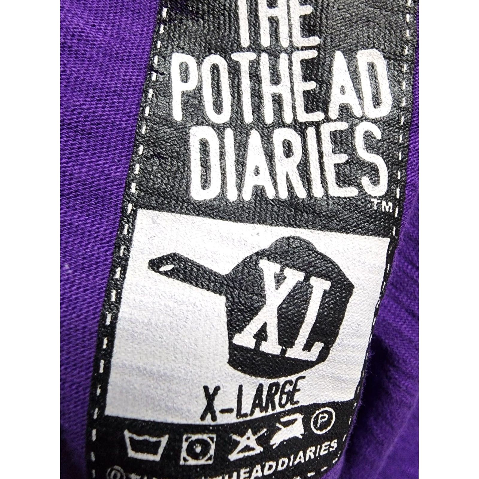 Vintage Pothead Diaries Loud 4:20 Weed Marijuana T Shirt, Adult XL, Purple, Mens Size US XL / EU 56 / 4 - 3 Thumbnail