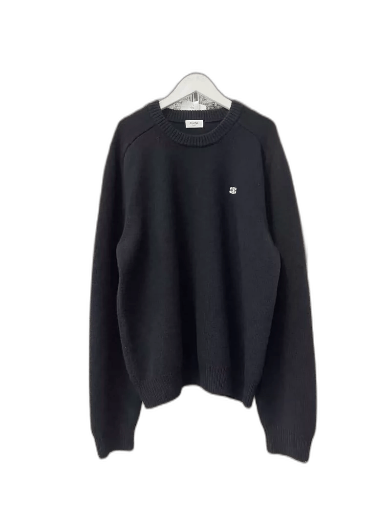Celine Celine Black Sweater with Logo Size US L / EU 52-54 / 3 - 1 Thumbnail