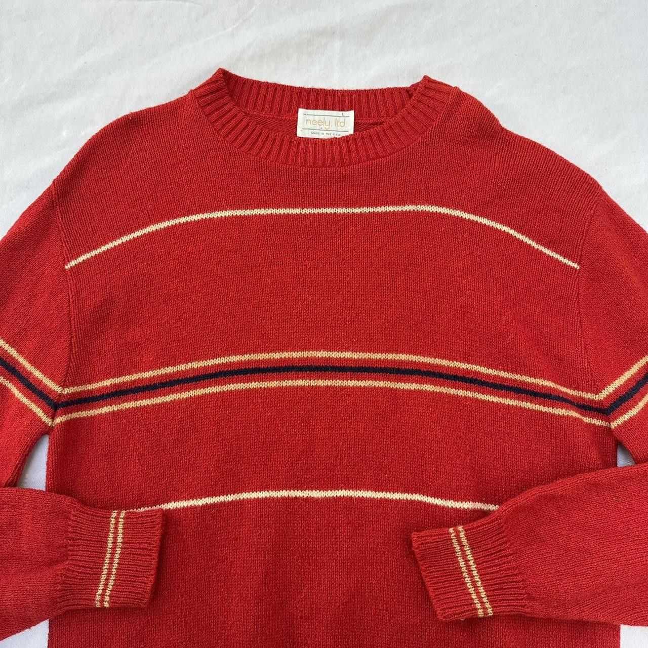 Vintage 90s Vintage Striped Sweater Preppy Formal Made in USA Size US L / EU 52-54 / 3 - 1 Thumbnail