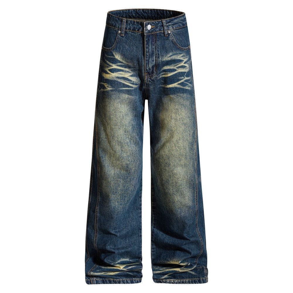 Vintage Streetwear punk retro distressed loose washed wide-leg jeans Size US 32 / EU 48 - 1 Thumbnail