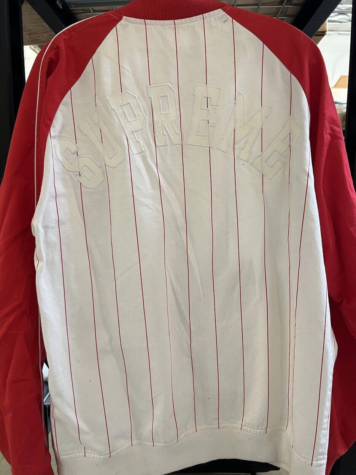 Supreme Supreme Baseball Varsity Jacket Stripe Red White Size US L / EU 52-54 / 3 - 4 Thumbnail