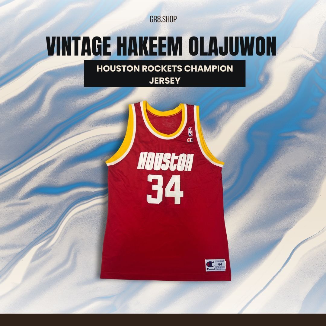Champion Vintage Jersey Size 44 NBA Hakeem Olajuwon Houston Rockets C Size US S / EU 44-46 / 1 - 1 Thumbnail