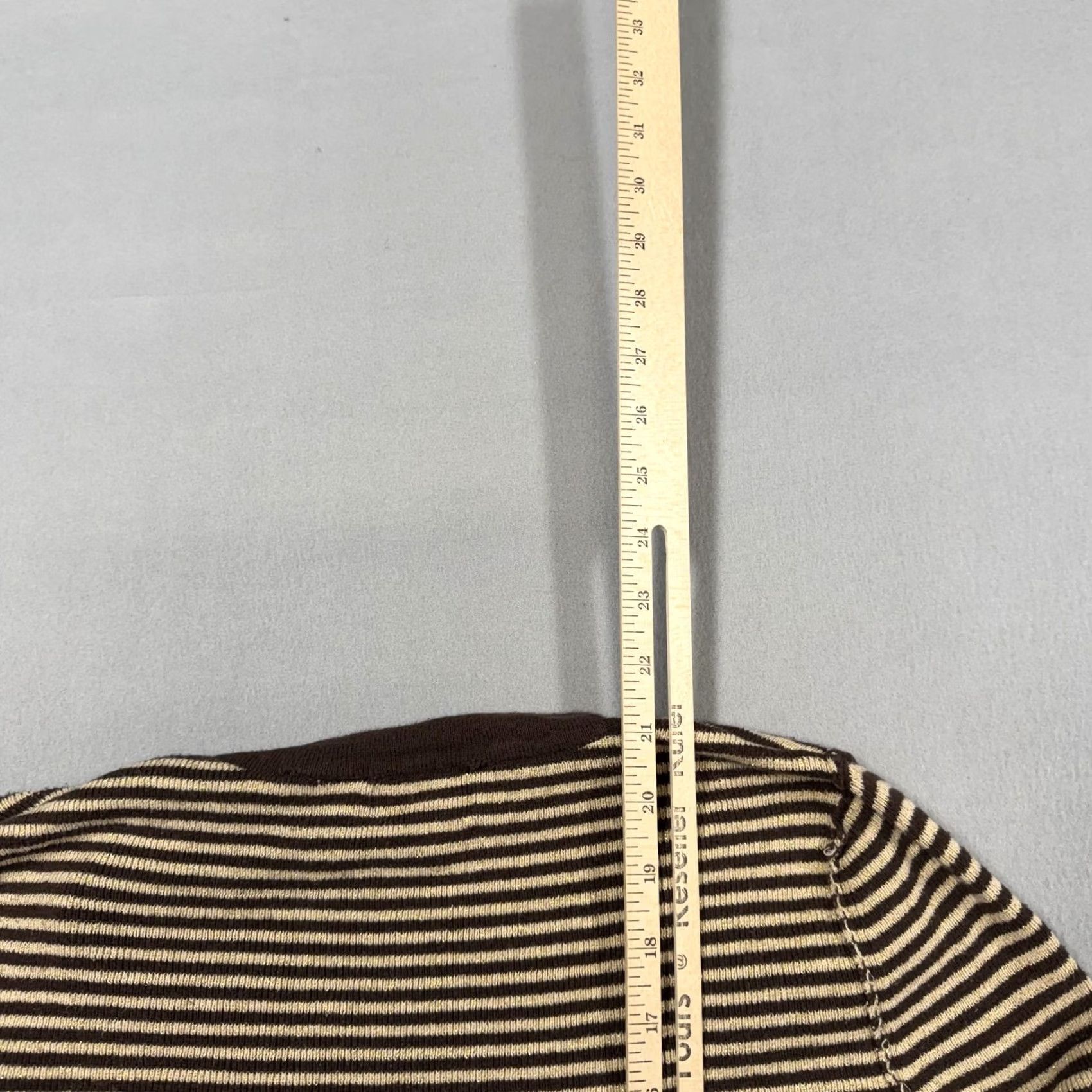 Vintage Loca Loca Sweater Cardigan Womens Large Brown Striped 100% Cotton V Neck Knit Bell Sleeve Casual Vintage: No Size L / US 10 / IT 46 - 8 Thumbnail