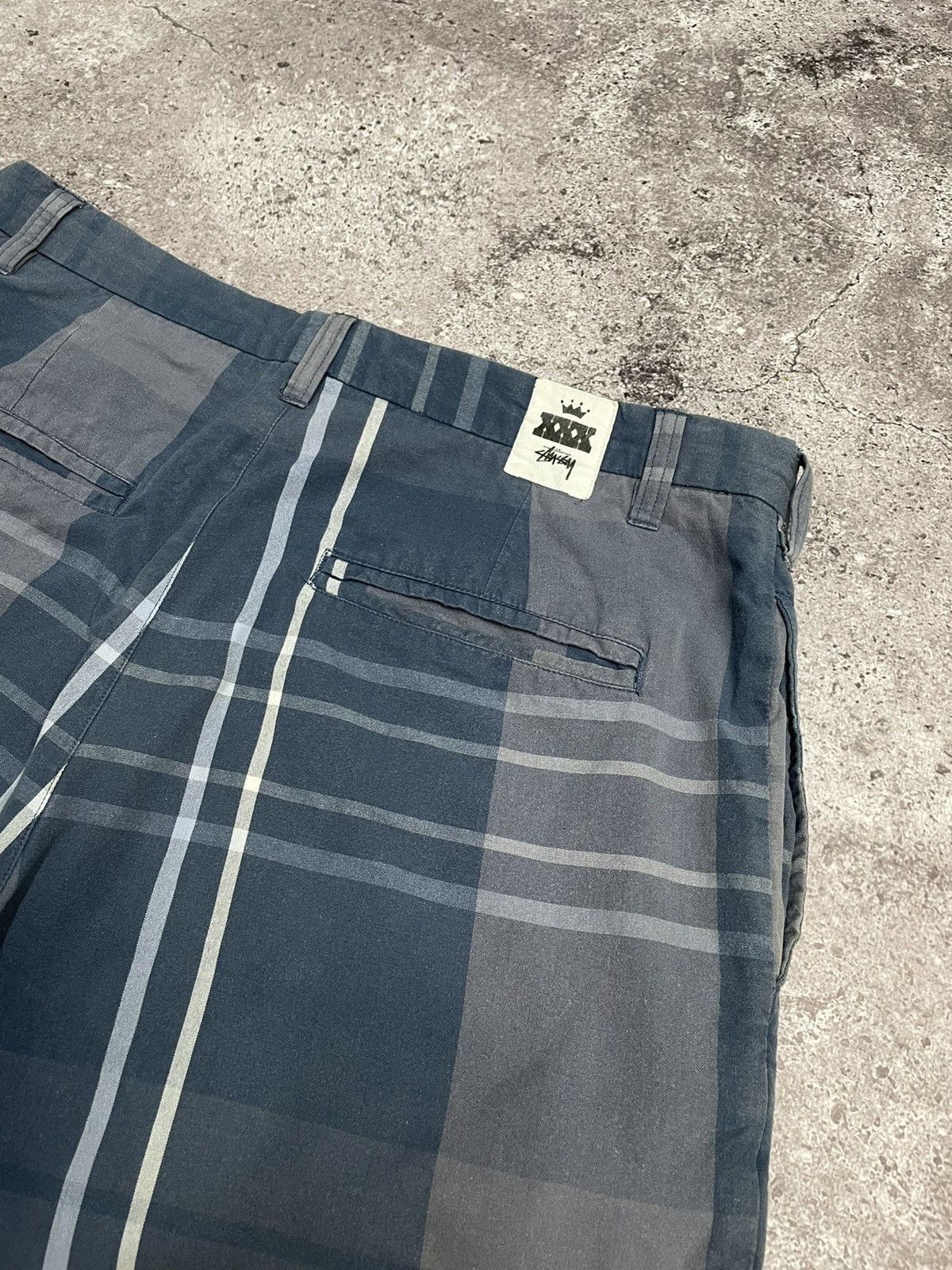Stussy Vintage Stussy Cargo Shorts Striped Faded Effect 00s Size US 34 / EU 50 - 3 Thumbnail