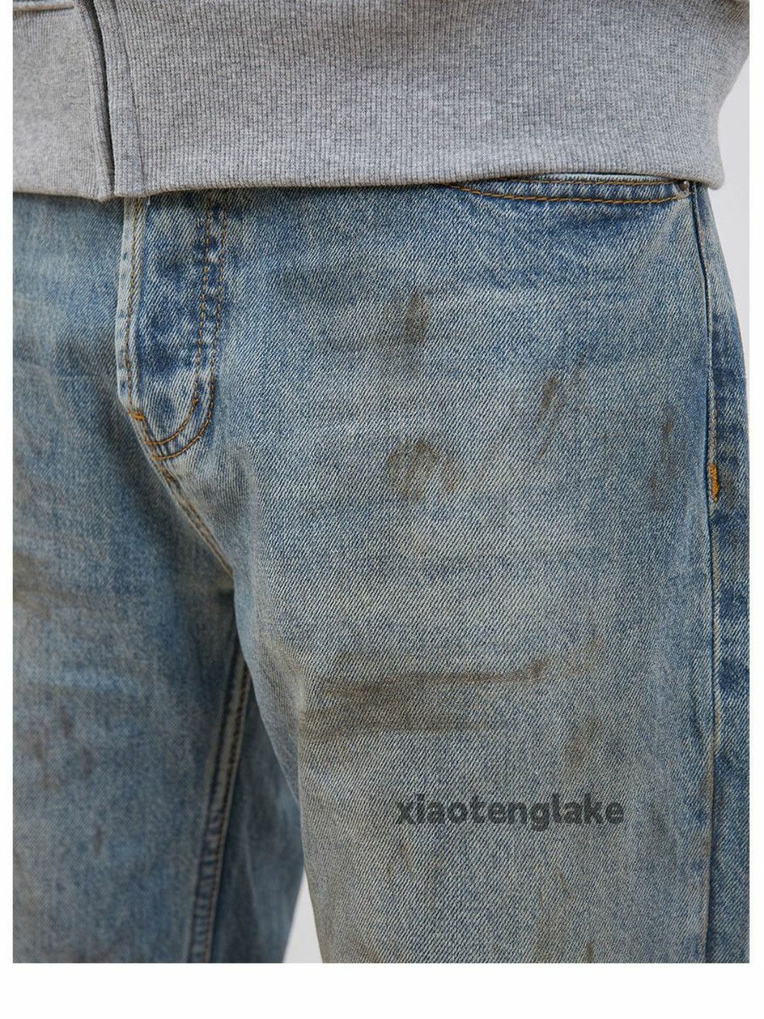 Jean × Vintage washed faded stain punk grunge hiphop baggy jeans Size US 30 / EU 46 - 4 Thumbnail
