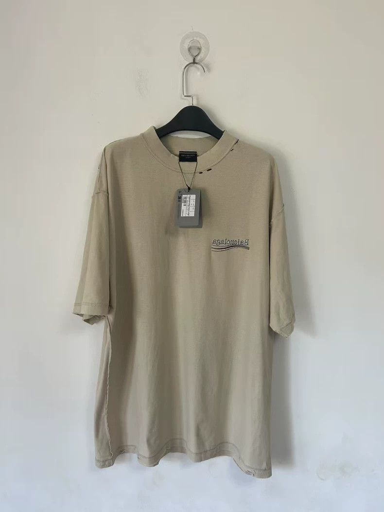 Balenciaga Balenciaga Anti-wear design wave cola short sleeve T-shirt Size US M / EU 48-50 / 2 - 1 Thumbnail