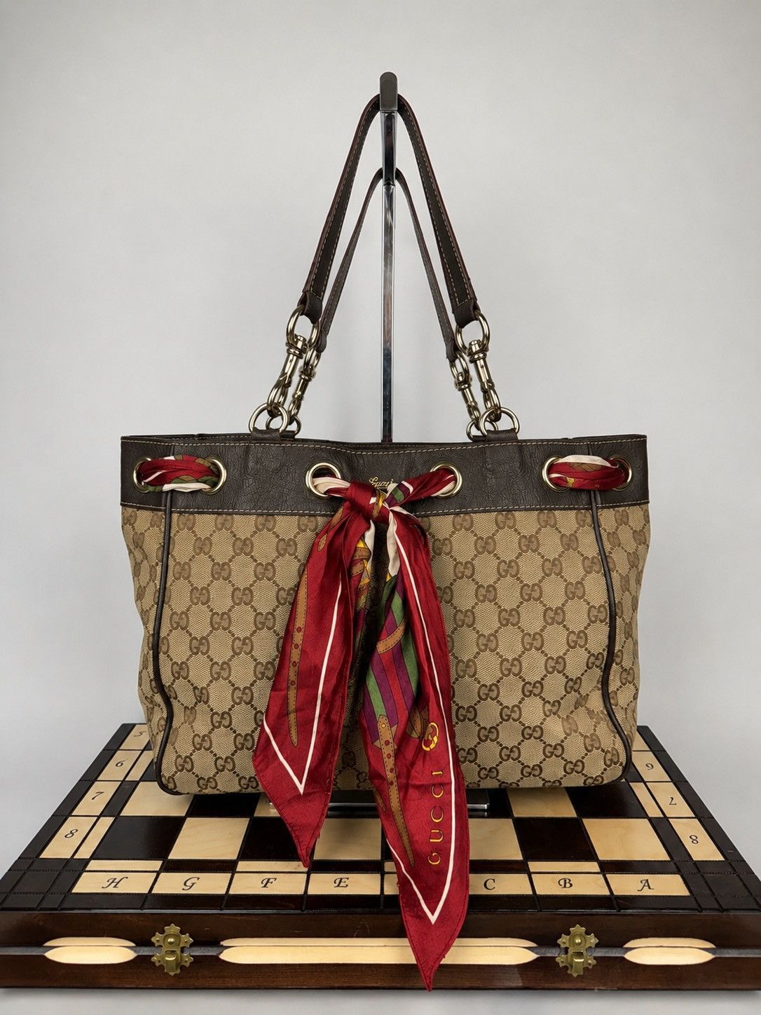 Gucci Vintage leather shoulder bag Gucci GG original luxury item Size ONE SIZE - 1 Thumbnail