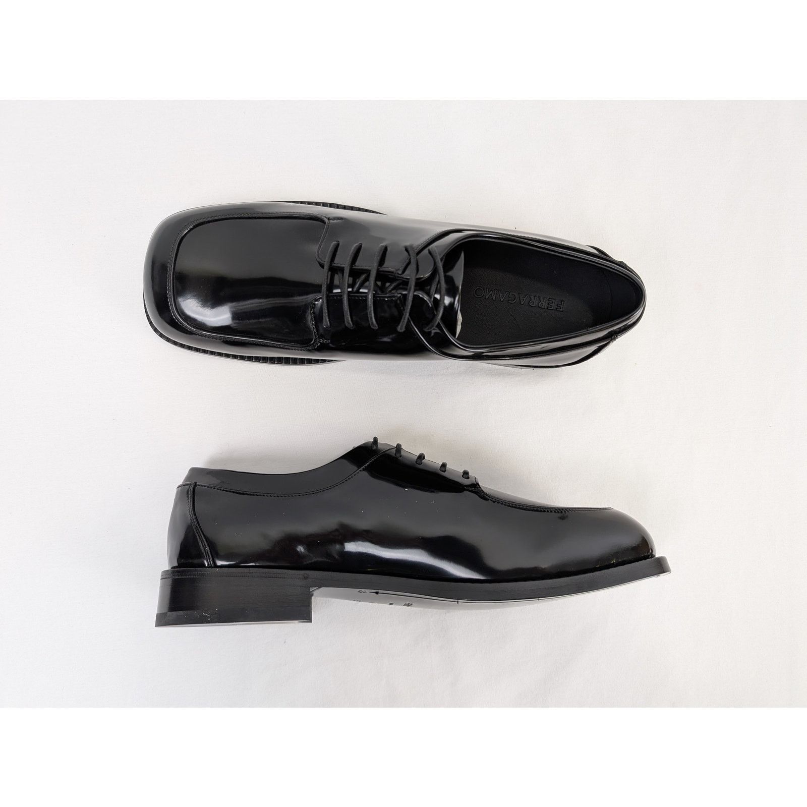 Salvatore Ferragamo o1rshd1 Nero Skin Dinamic Leather Shoe Boots in Noir Size US 10 / EU 43 - 1 Thumbnail