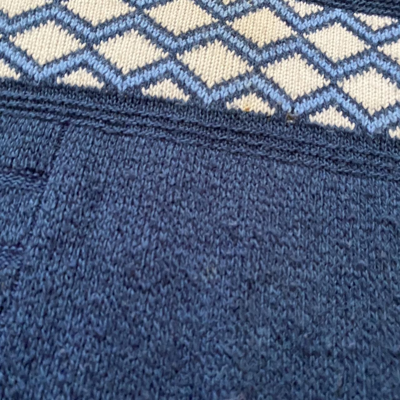 Other Navy White vintage 90s knit sweater knitwear Retro Size US XL / EU 56 / 4 - 6 Thumbnail