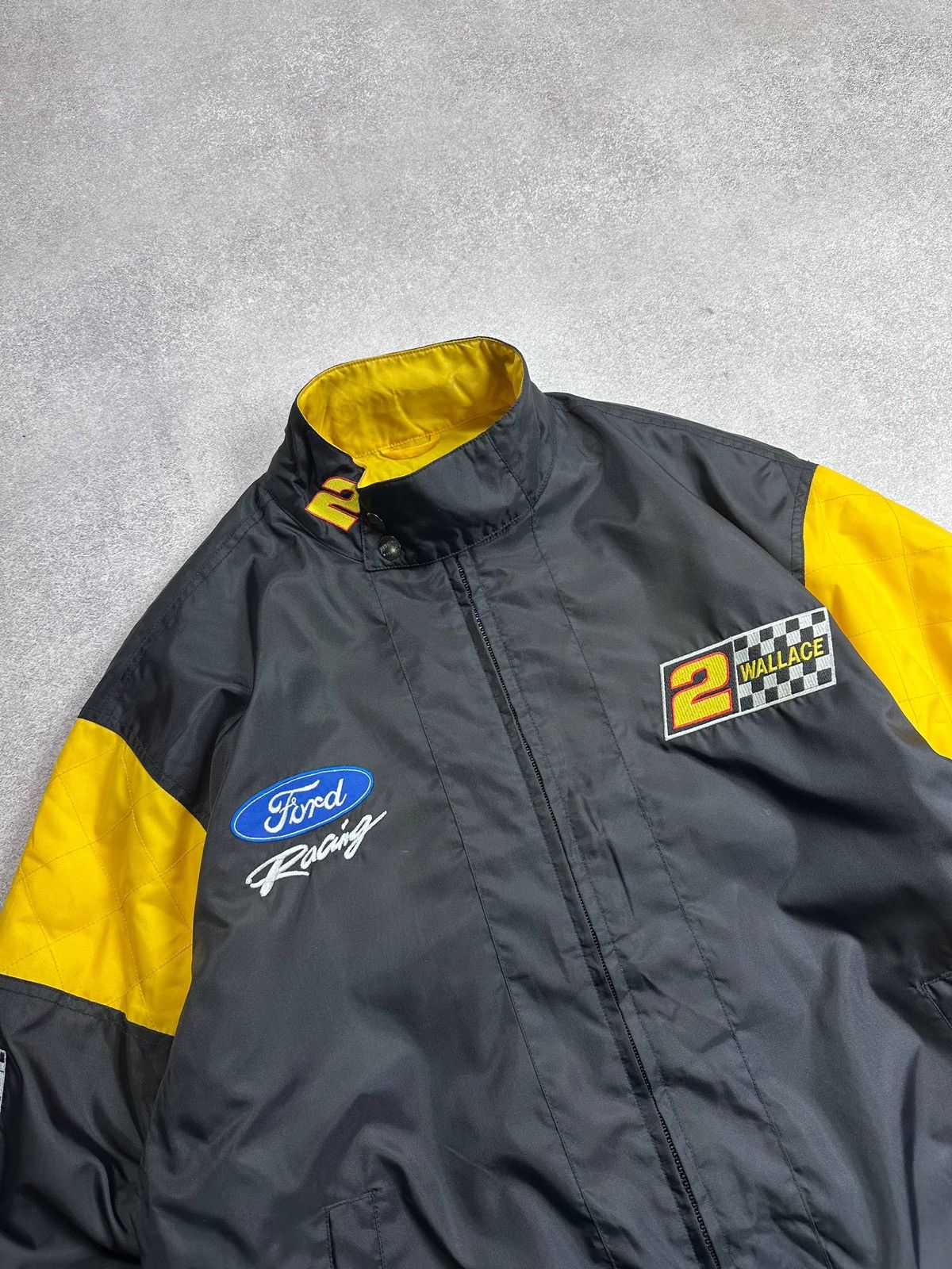 Nutmeg Vintage Nutmeg Mills Nascar Ford Wallace Racing Jacket L Size US L / EU 52-54 / 3 - 3 Thumbnail