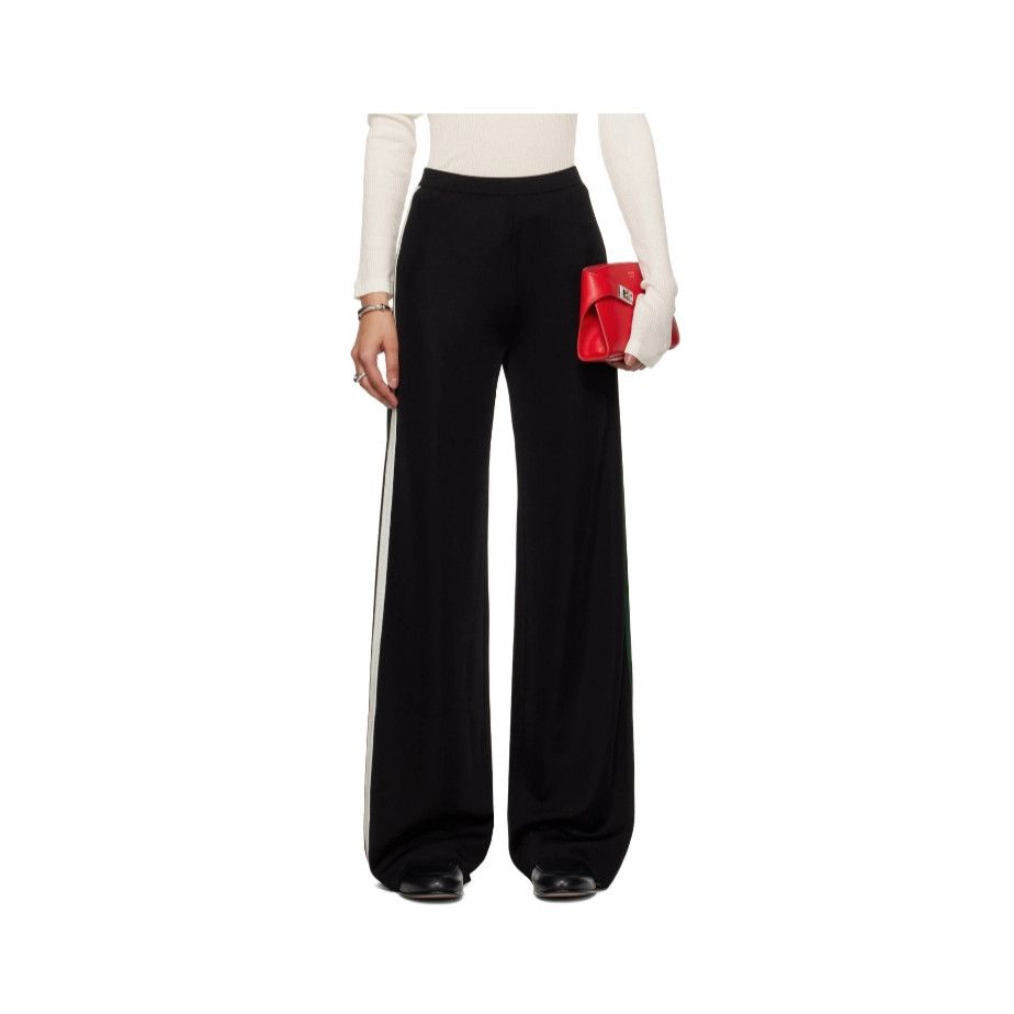Salvatore Ferragamo o1y0426 Sweatpant in Black/White Size 28" / US 6 / IT 42 - 1 Thumbnail