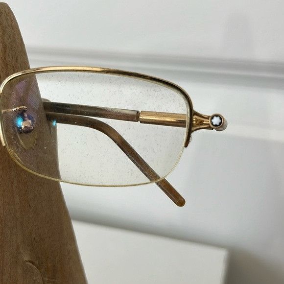 Montblanc Montblanc Gold Rimless Glasses with Double Bridge Size ONE SIZE - 2 Thumbnail