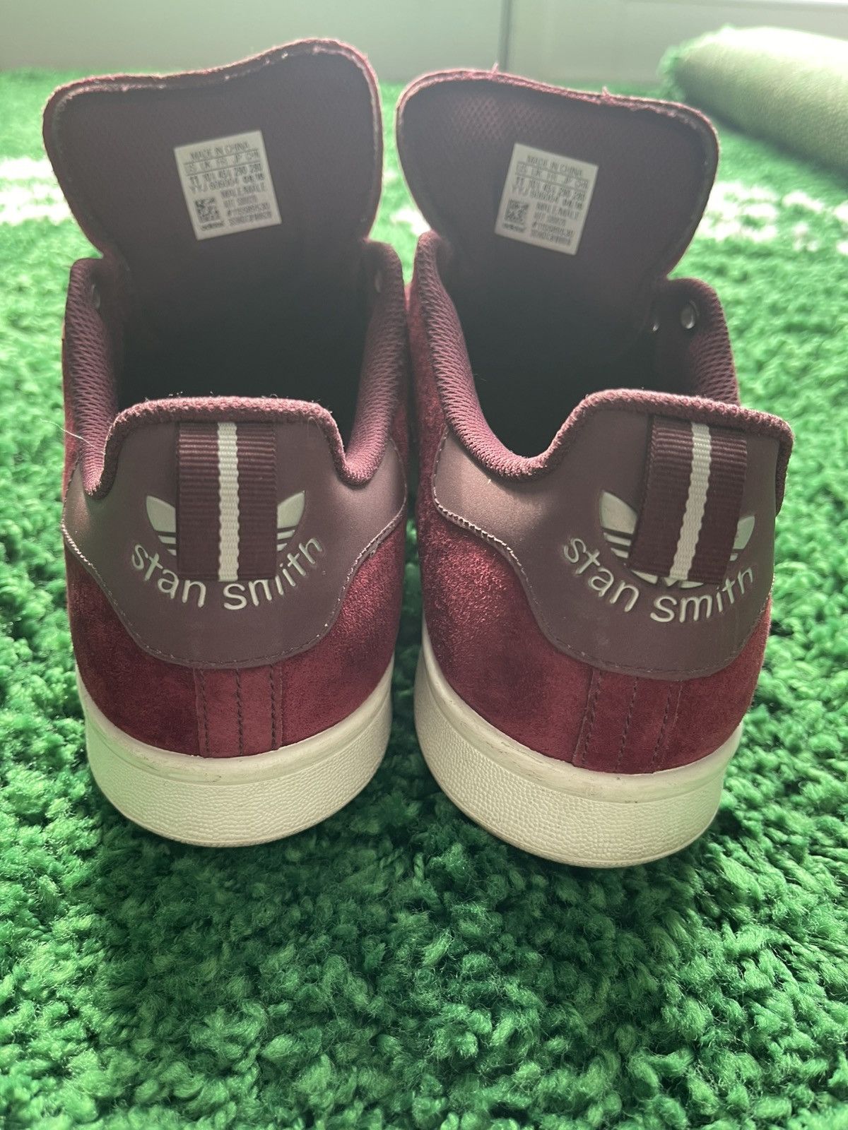 Adidas Stan Smith Suede Maroon Size US 11 / EU 44 - 6 Thumbnail