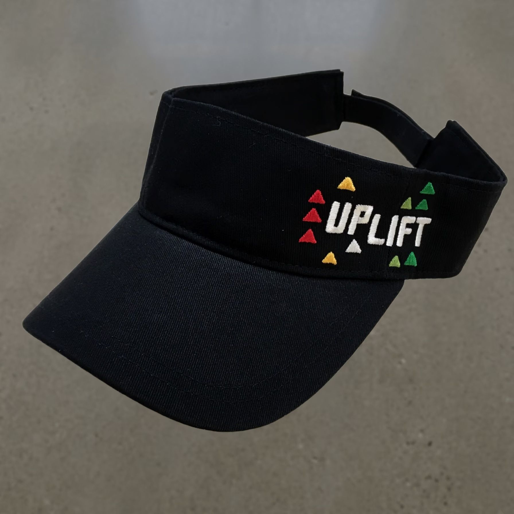 Logo 7 Uplift Visor Cap Mens Black One Size Curved Brim Logo Embroidered Casual Size ONE SIZE - 1 Thumbnail