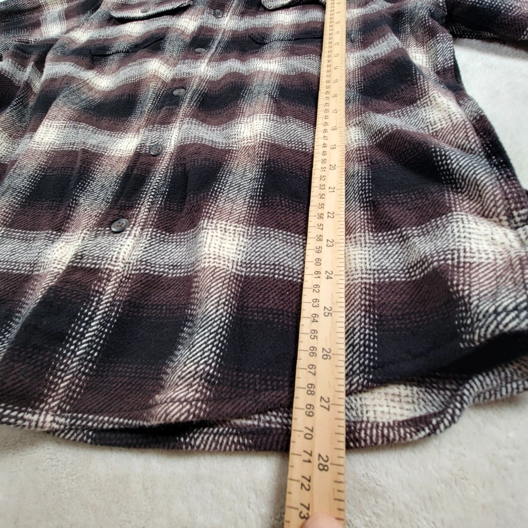 Orvis Orvis Shirt Plaid Heavyweight Long Sleeve Button-Up XL Mens Brown Cotton Flannel Size US XL / EU 56 / 4 - 6 Thumbnail