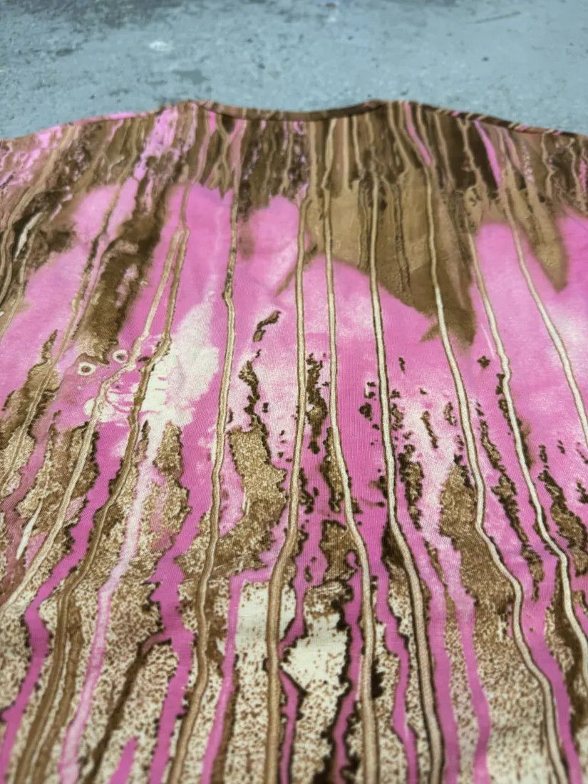Roberto Cavalli × Vintage FW2001 Roberto Cavalli Pink Abstract Painted Tank Top Size US M / EU 48-50 / 2 - 5 Thumbnail