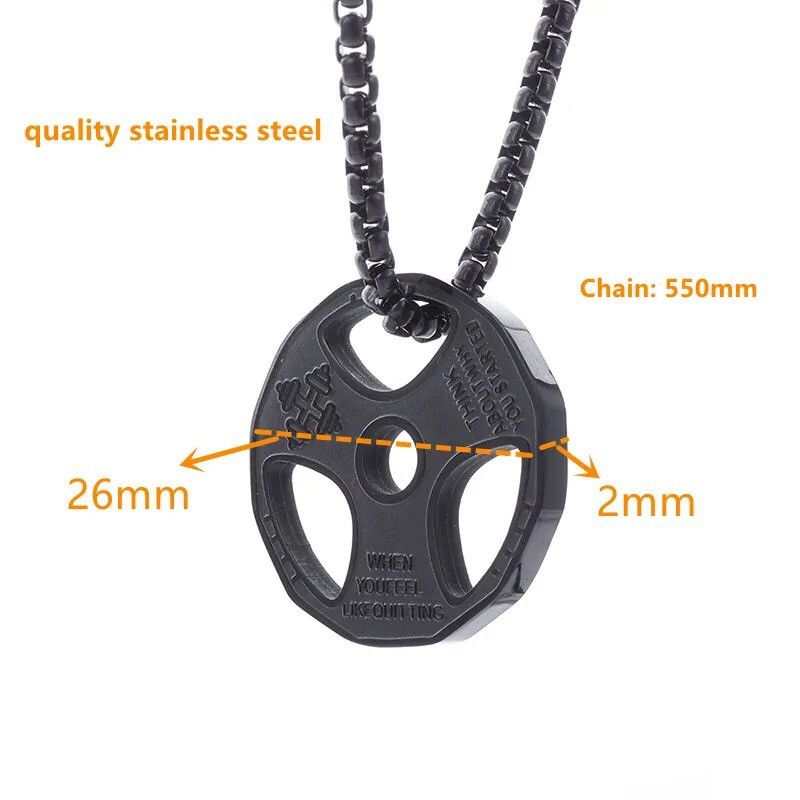 Other Titanium Steel Gym Chain Necklace Size ONE SIZE - 6 Thumbnail