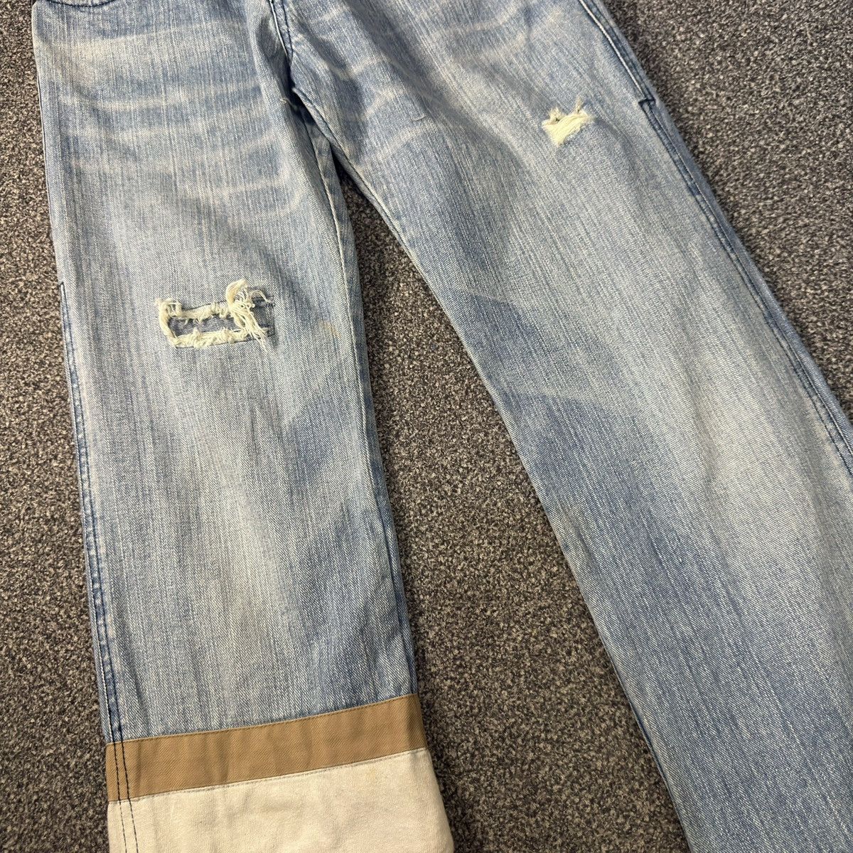 14th Addiction 🔥Japanese Double Layer Ttu Knit Distressed Denim y2k Style Size US 30 / EU 46 - 5 Thumbnail