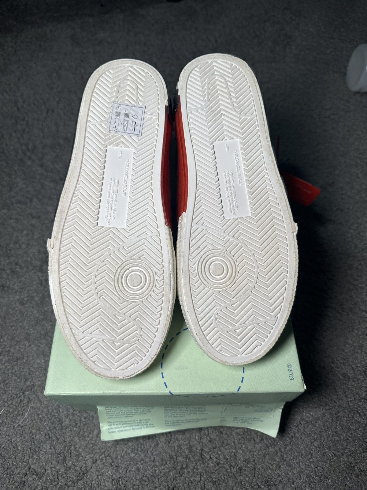 Off-White Silver Glitter Low-Top Vulcanized Sneaker Size US 10.5 / IT 40.5 - 5 Thumbnail