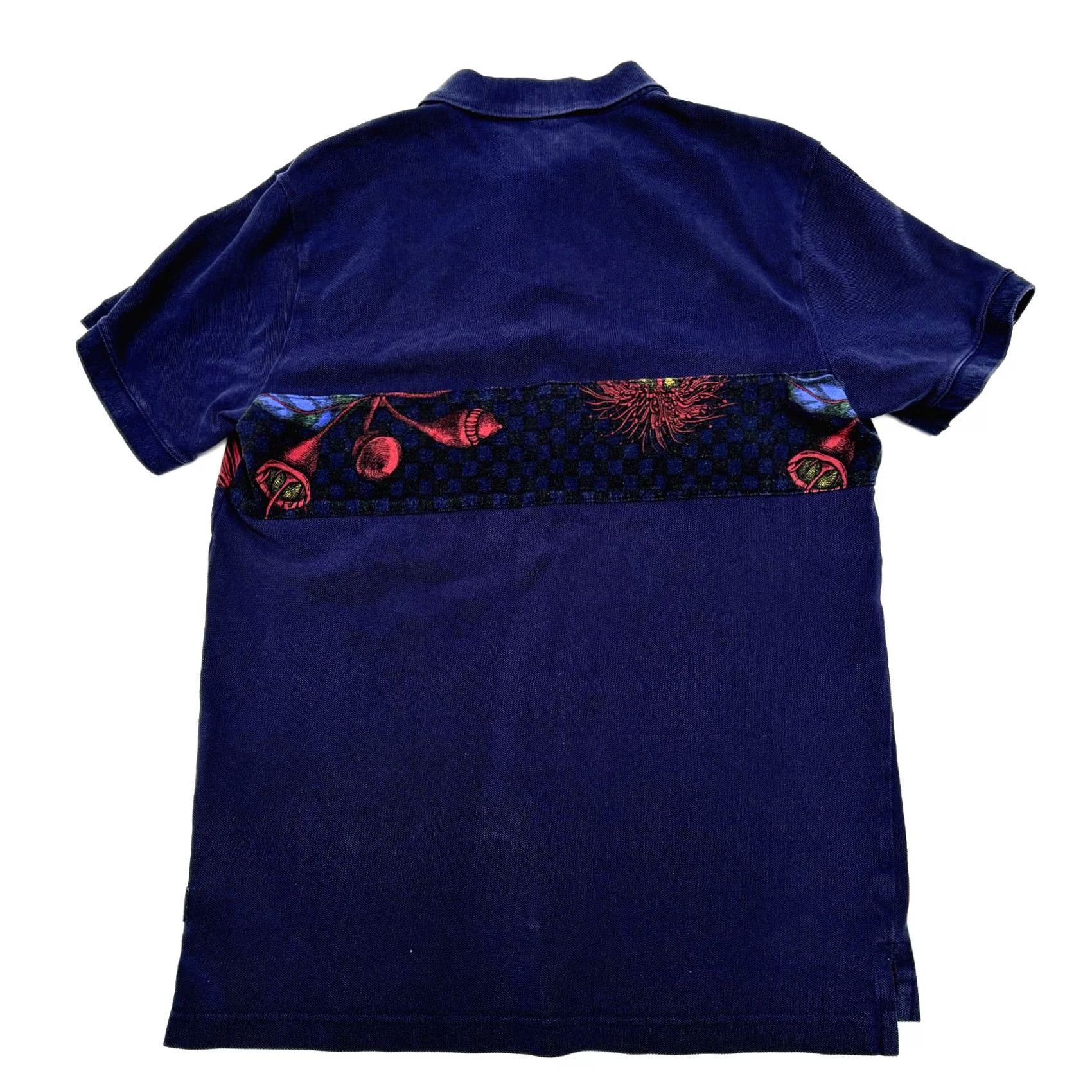 Nike NIKE Polo Men M Navy Blue Floral Checkered Tennis Polo Shirt Size US M / EU 48-50 / 2 - 7 Thumbnail