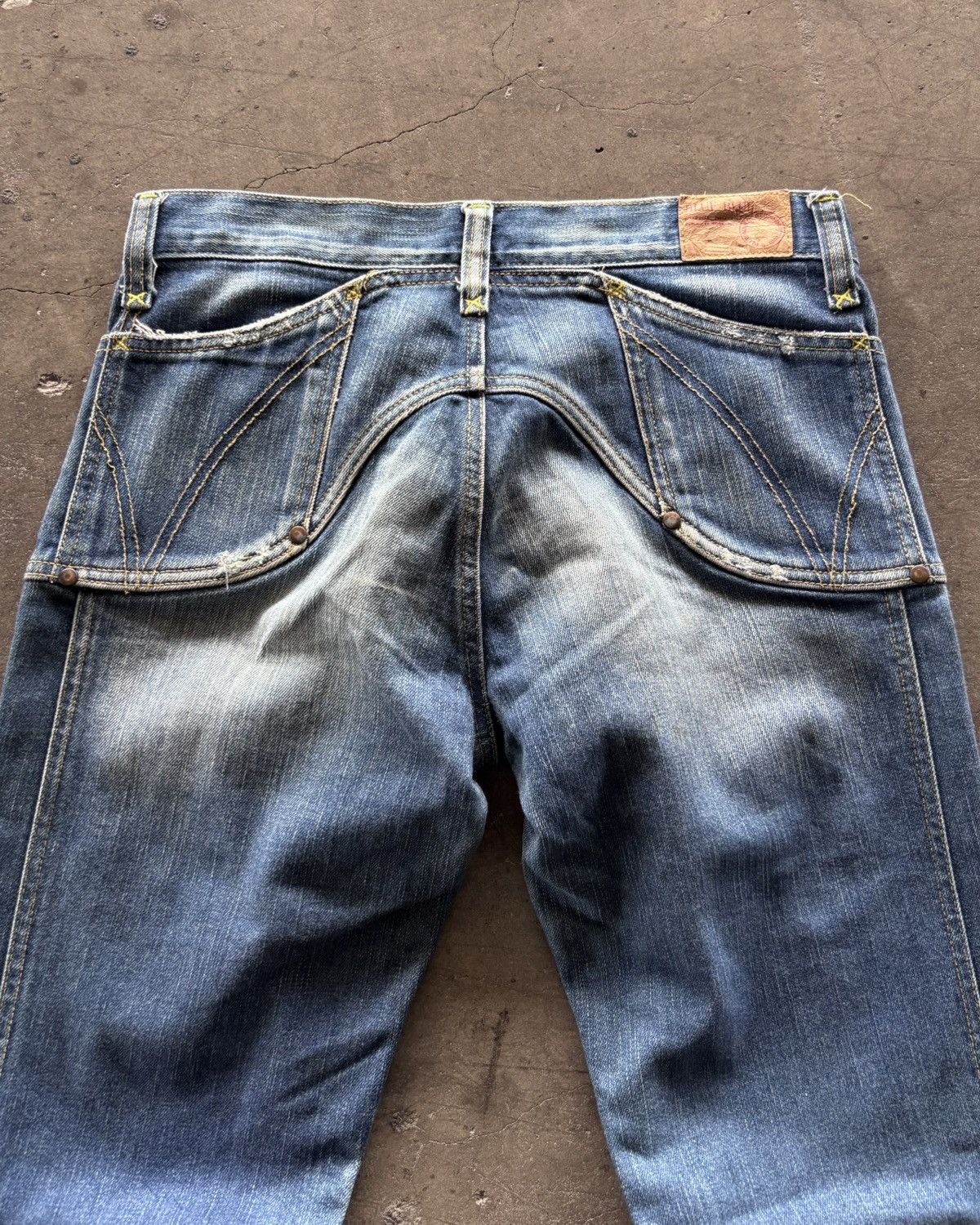 BUFFALO BOBS Blue Blue Japan Faded Denim Jeans Size US 28 / EU 44 - 7 Thumbnail