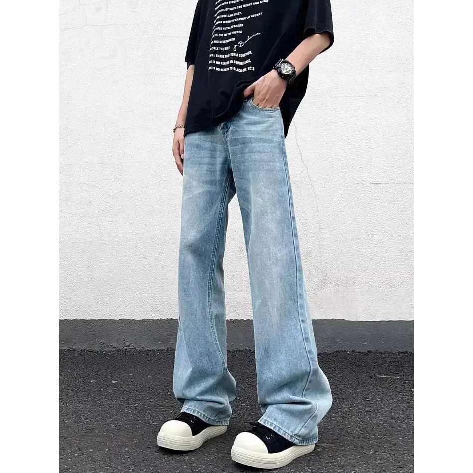 Japanese Brand Retro loose casual micro flared jeans Size US 32 / EU 48 - 6 Thumbnail