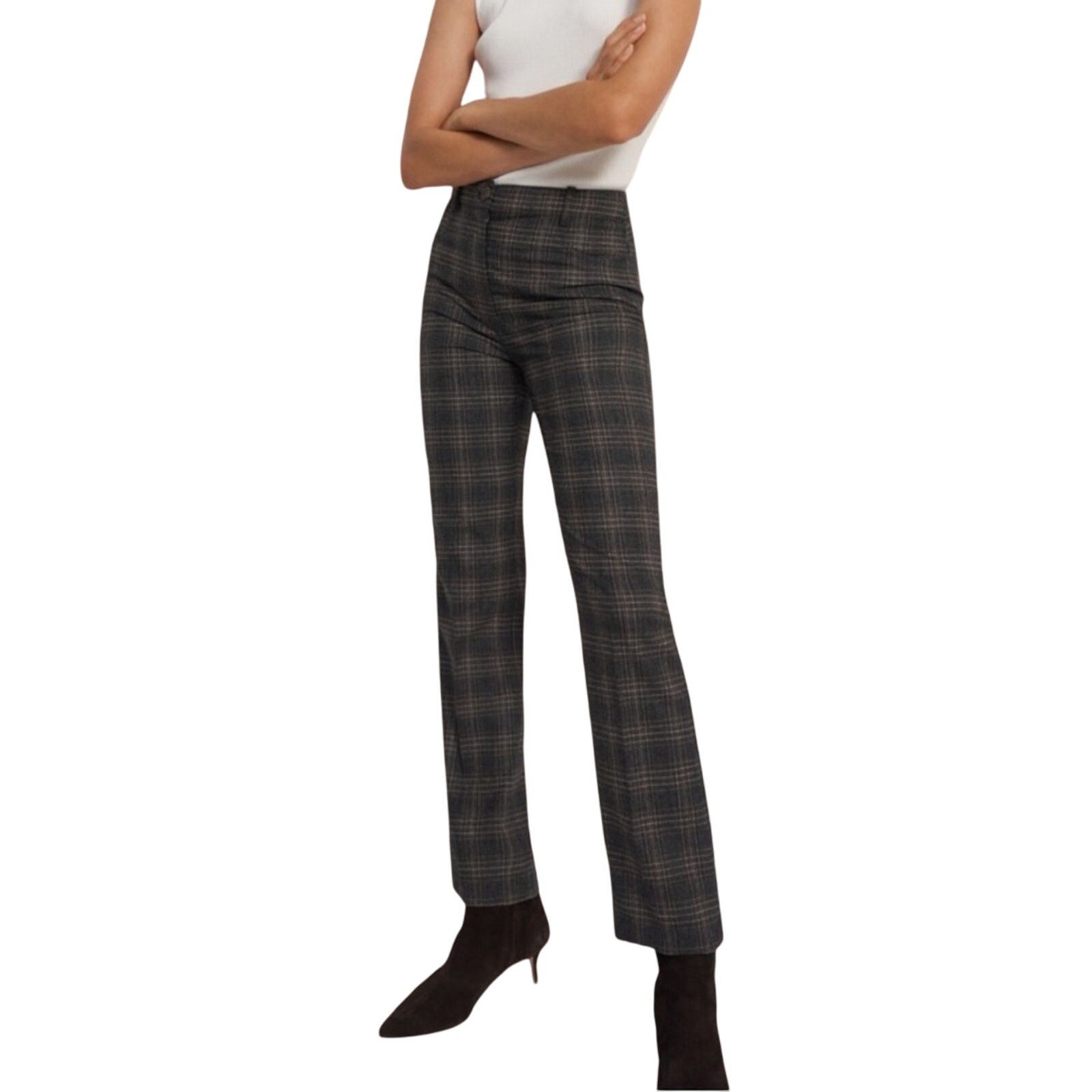 Theory Theory Auburn Plaid Straight Leg Pants | Size 2 Size 26" / US 2 / IT 38 - 7 Thumbnail