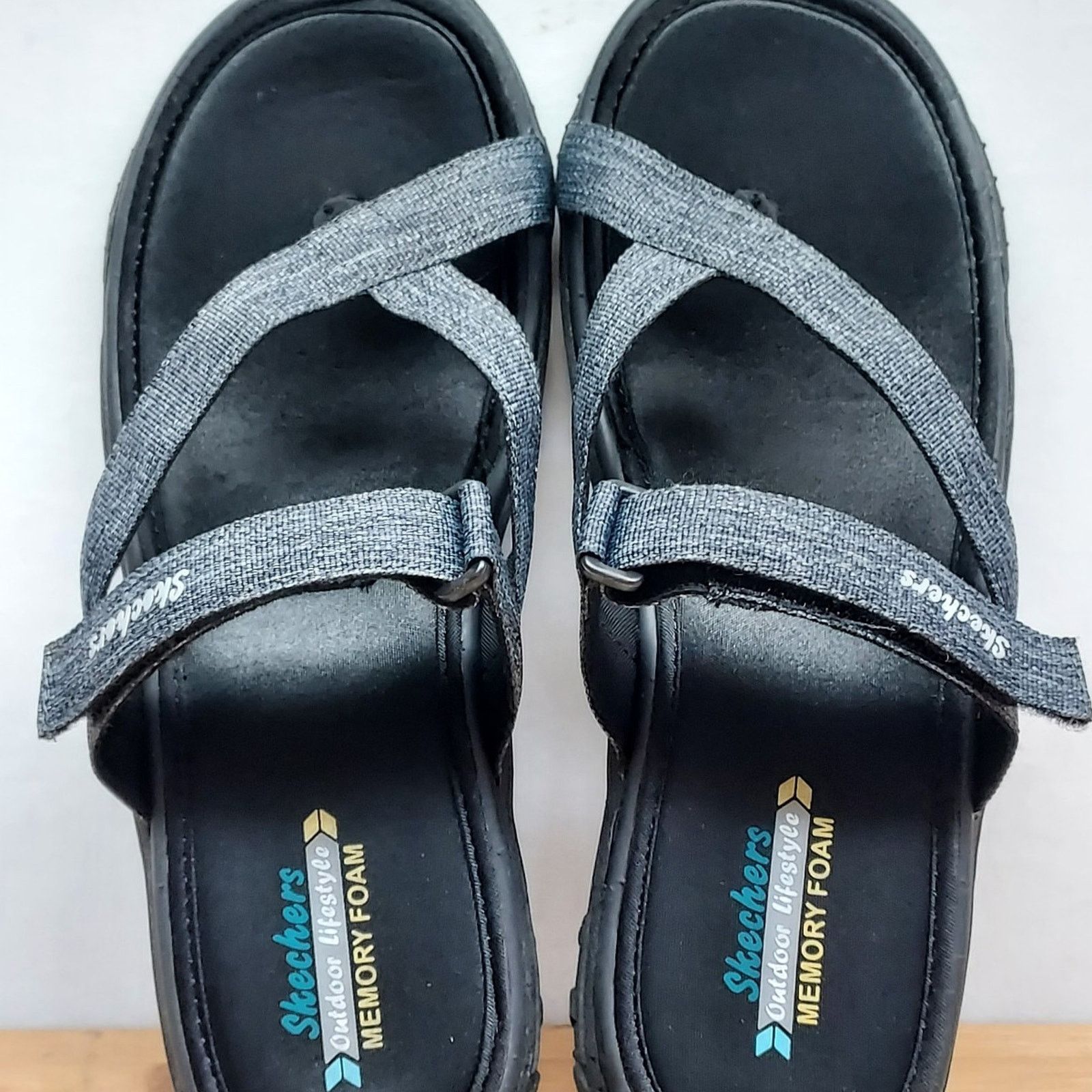SKECHERS Skechers Womens | Grey | Reggae Strappy Sandals Size 9 Size US 9 / IT 39 - 8 Thumbnail