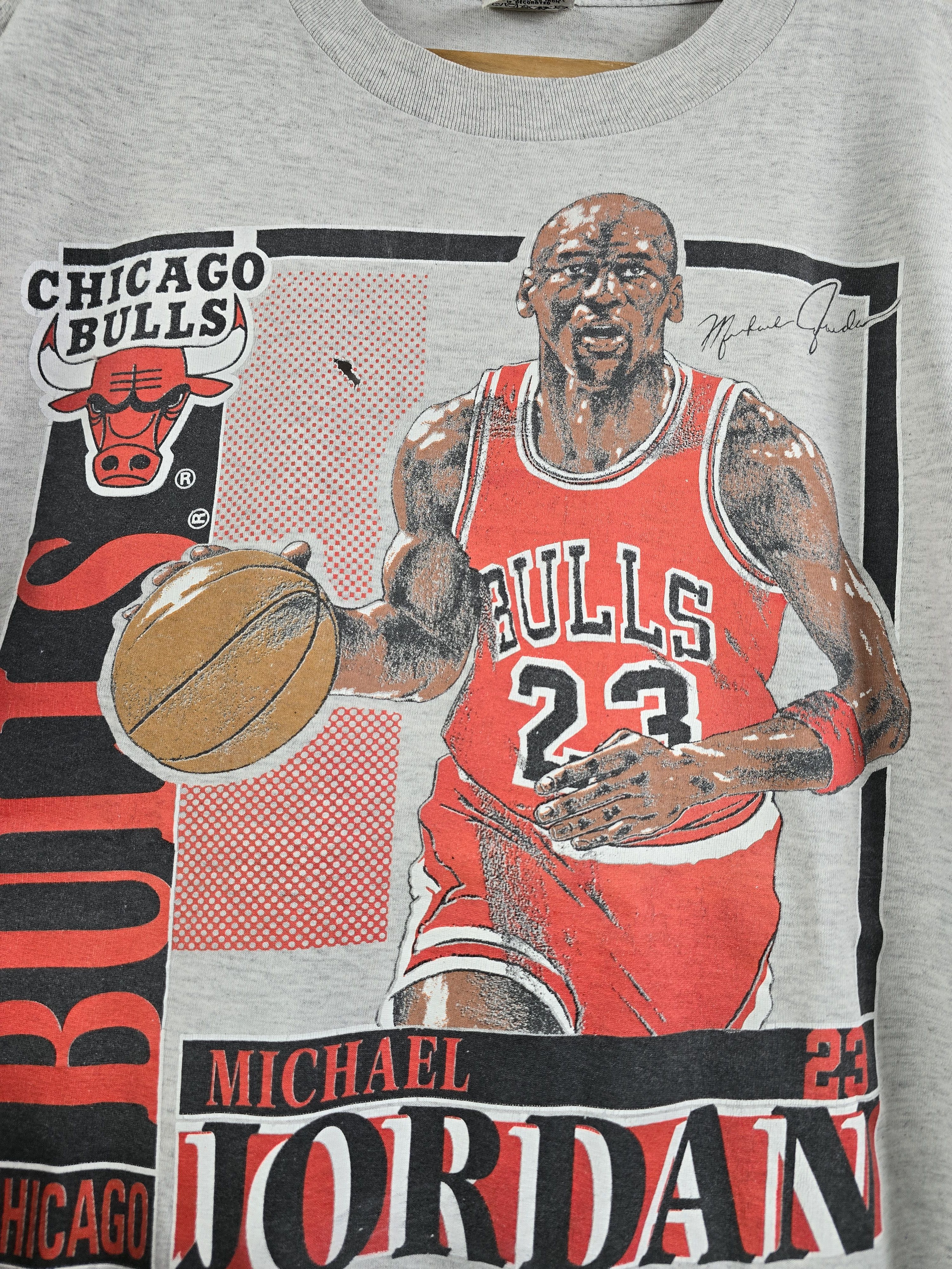 NBA × Vintage 90s Chicago Bulls Michael Jordan Nutmeg Mills XL 23" 29" Size US XL / EU 56 / 4 - 4 Thumbnail