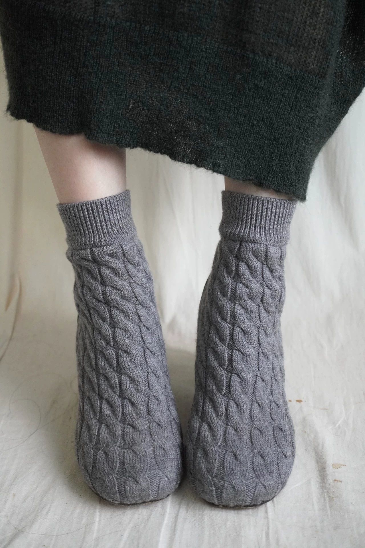 Maison Margiela MM 2000s Tabi Wool-Knit & Leather Short Boots 37 Size US 6.5 / IT 36.5 - 3 Thumbnail