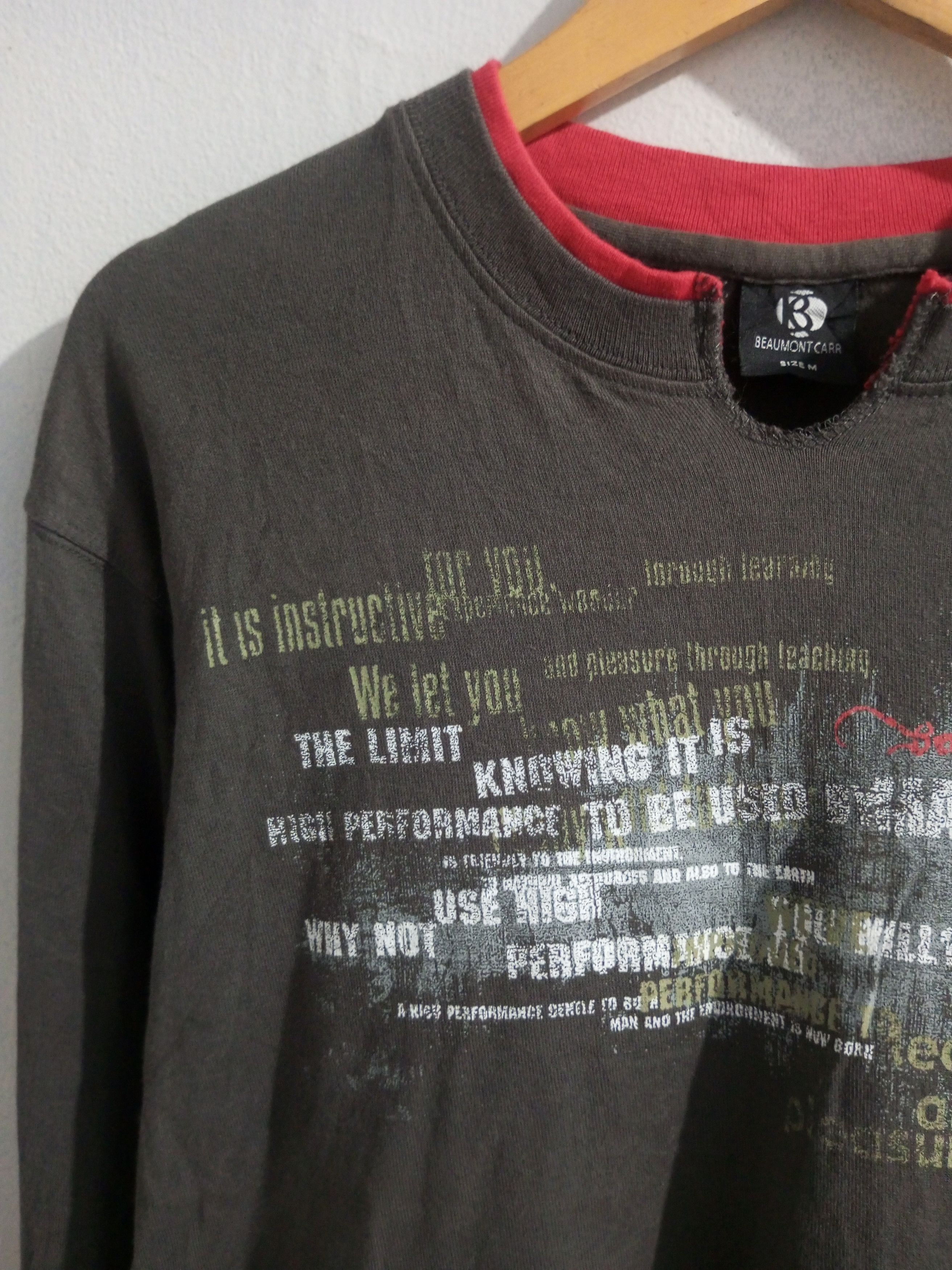 20471120 Vintage Beaumont carr poem double colar long sleeve tshirt Size US M / EU 48-50 / 2 - 2 Thumbnail
