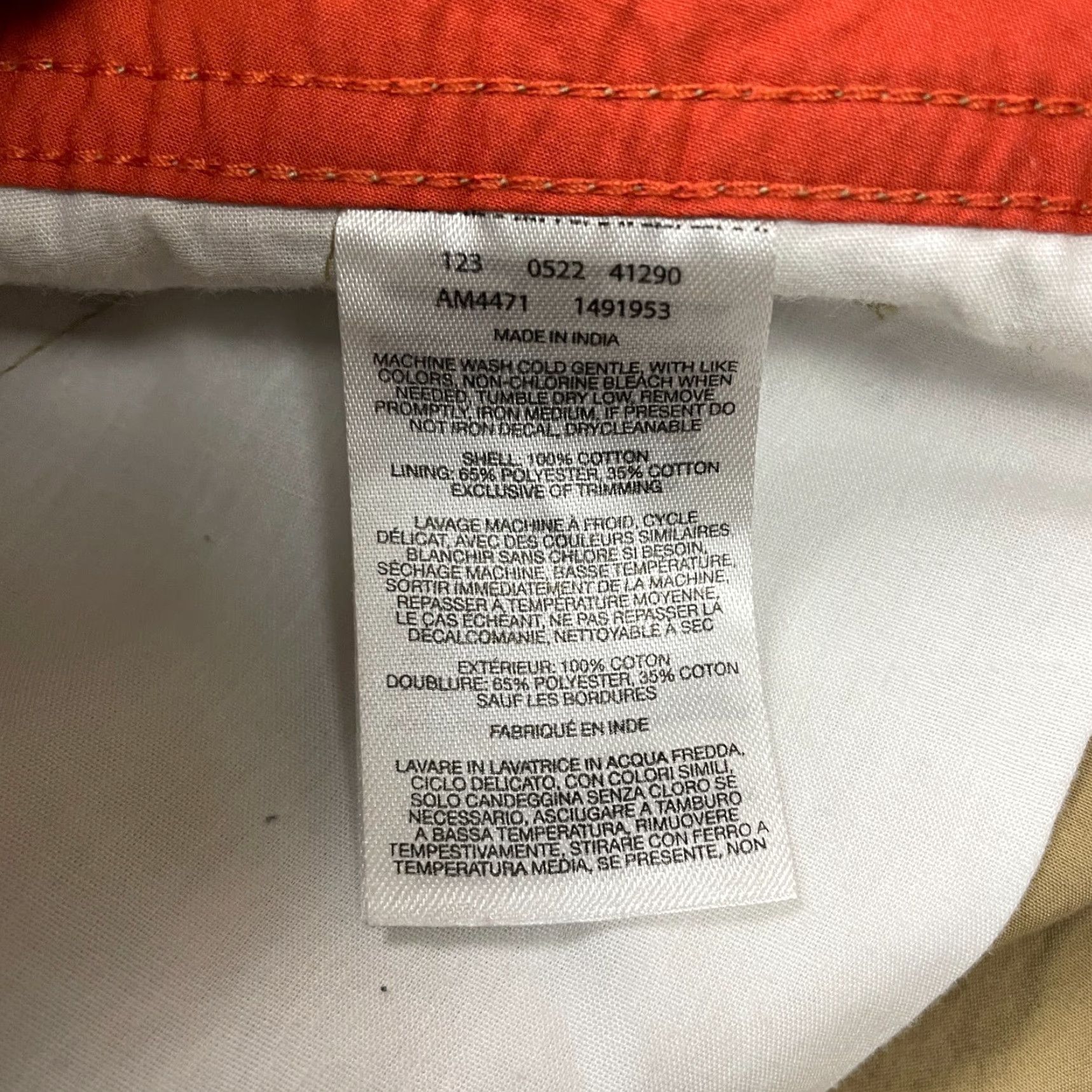Vintage Columbia Chino Shorts Men Brown Flat Front Casual 38x9 Cotton Slash Pocket - Regular Fit - 9 in Inseam, 38 Waist, Brown, Solid, Outdoor, Classic, Men Size US 38 / EU 54 - 7 Thumbnail