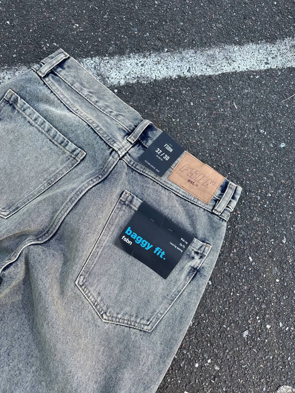 Japanese Brand × Vintage Baggy Washed Gray Jeans New Size US 32 / EU 48 - 5 Thumbnail