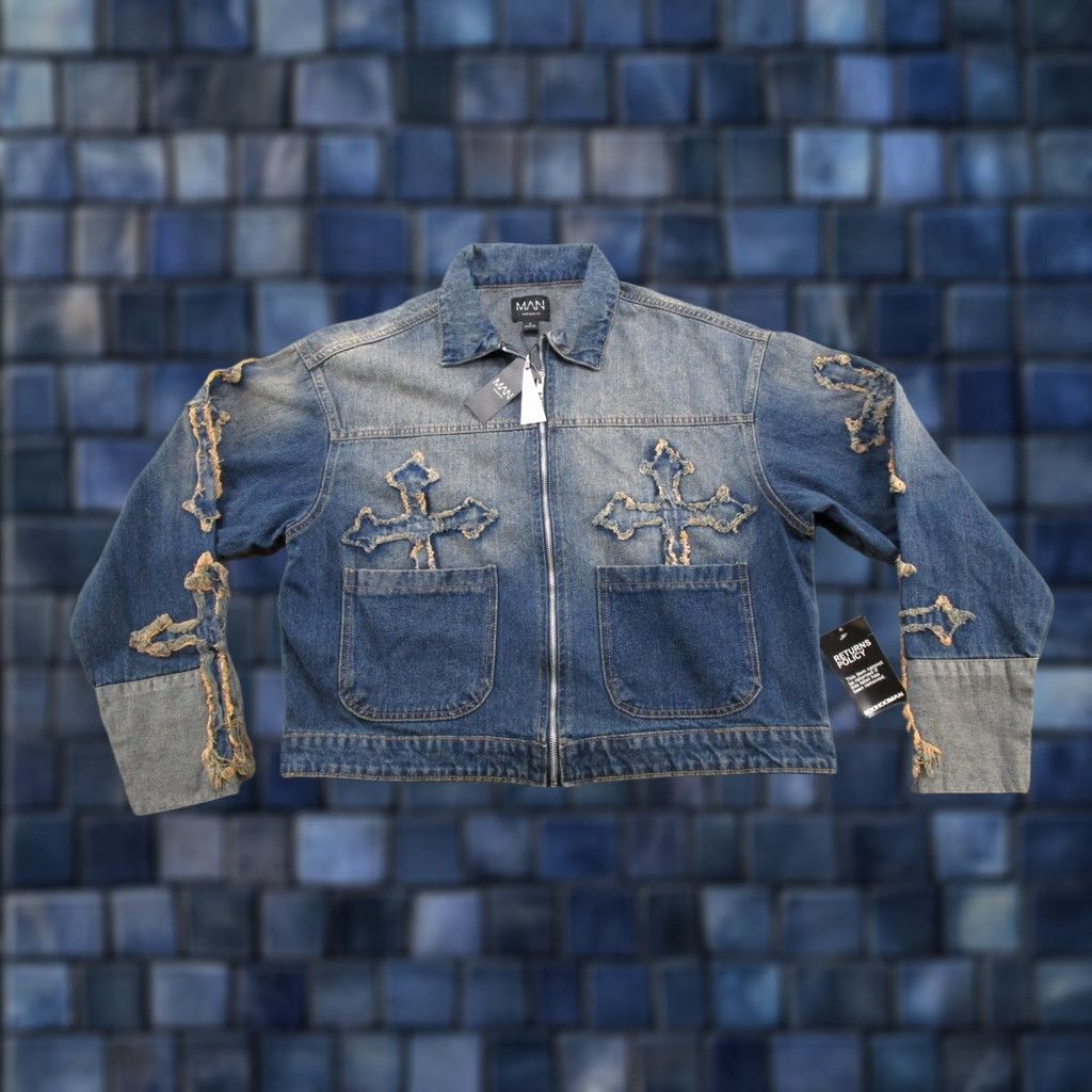 Vintage Boohoo Man Denim Bomber Jacket Full Zip Size S NEW Size US S / EU 44-46 / 1 - 1 Thumbnail
