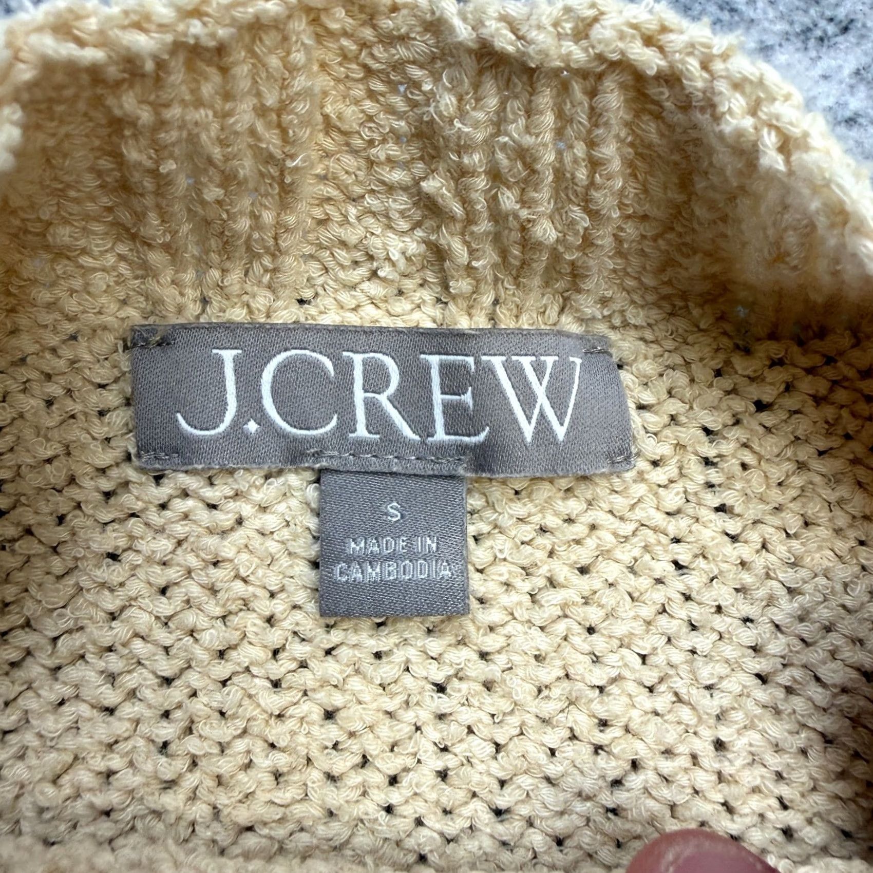 J.Crew J Crew Sweater Women Small Wheat Beige Relaxed Crewneck Lightweight Cotton Beach Size S / US 4 / IT 40 - 6 Thumbnail