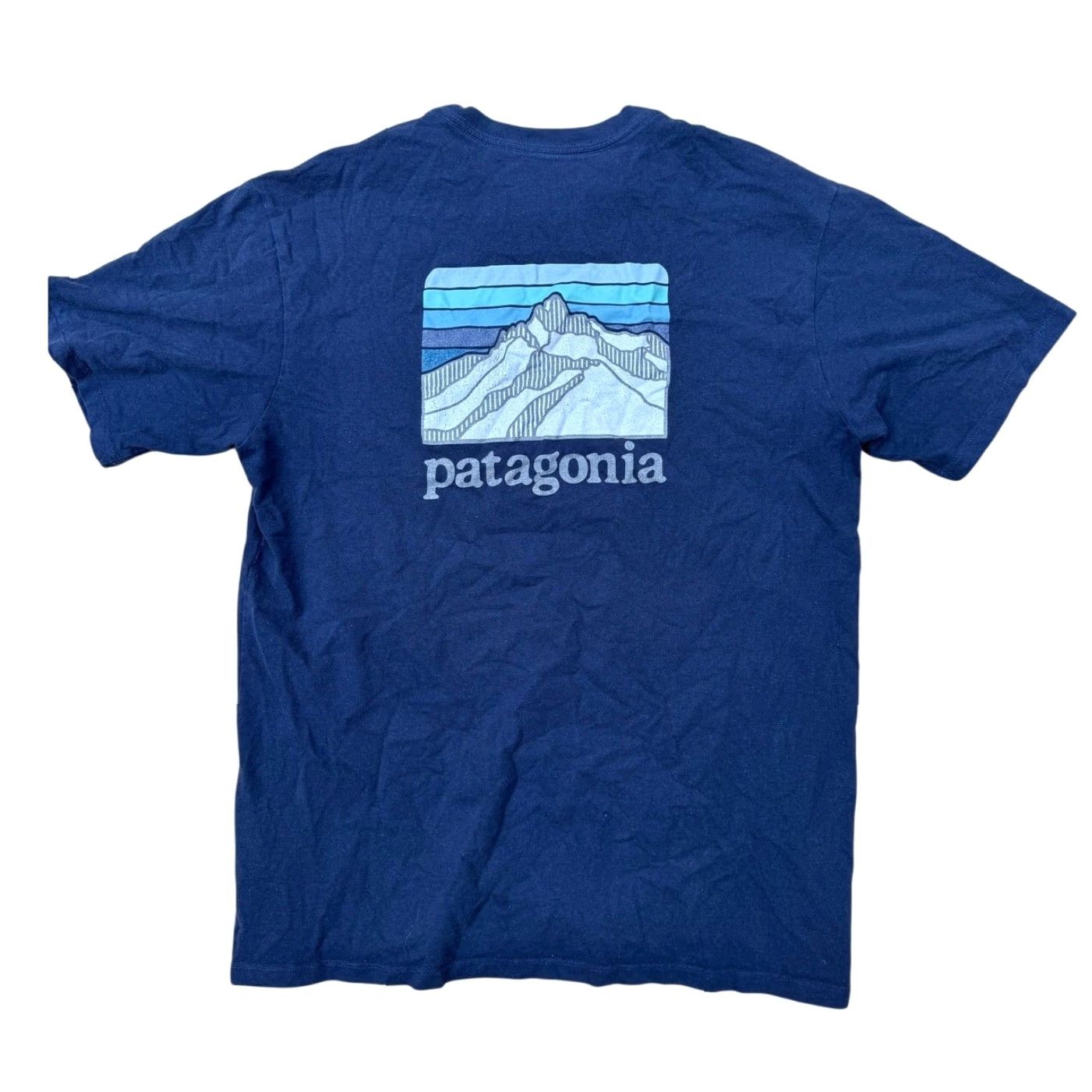 Patagonia VINTAGE Patagonia Line Logo Ridge Stripe Organic Pocket T-Shirt Navy Blue Small Mens Size US S / EU 44-46 / 1 - 2 Thumbnail